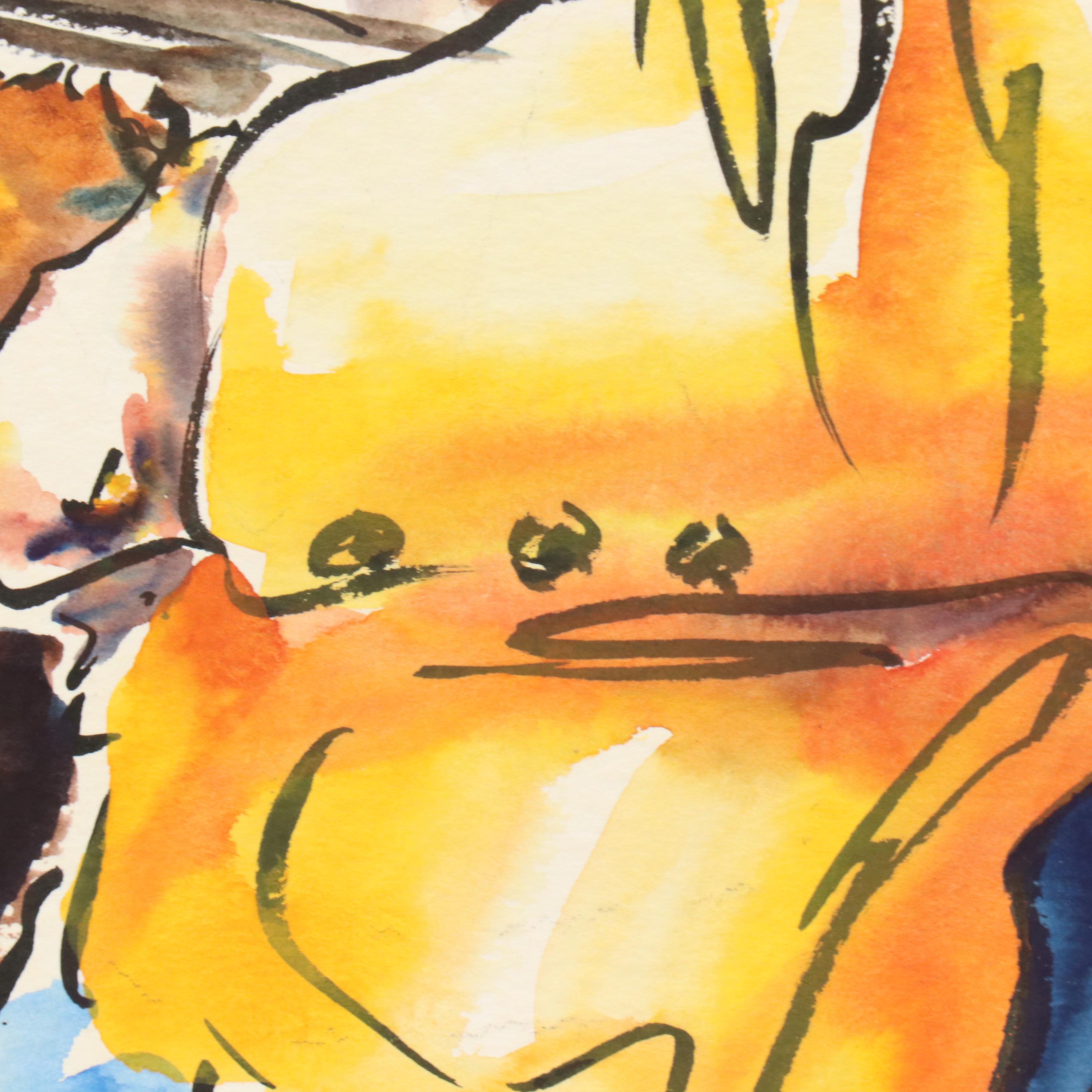 Michael Smiroldo Acrylic Painting of Piano Player