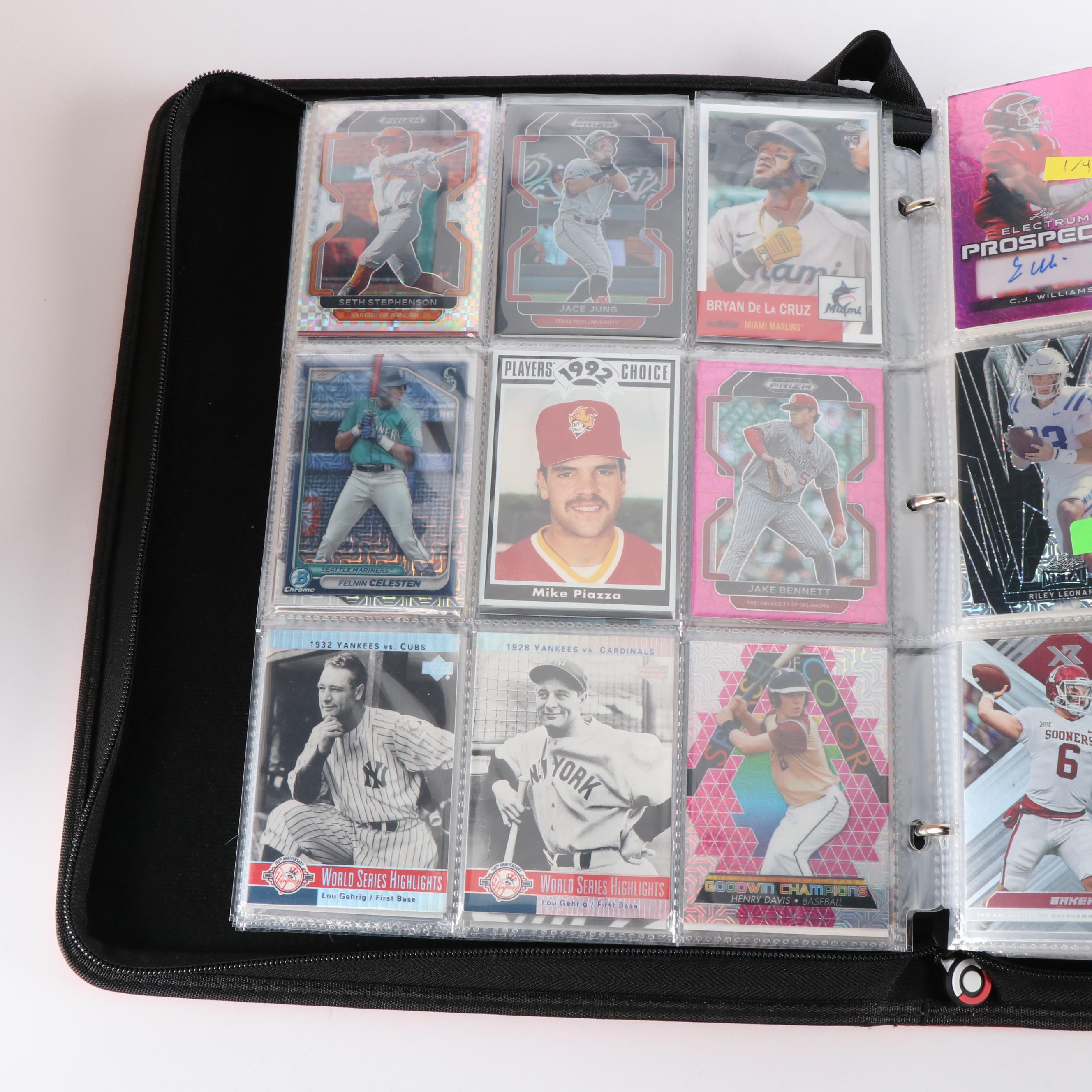 Collection of Baseball, Football and Other Sports Cards, Including Signatutures