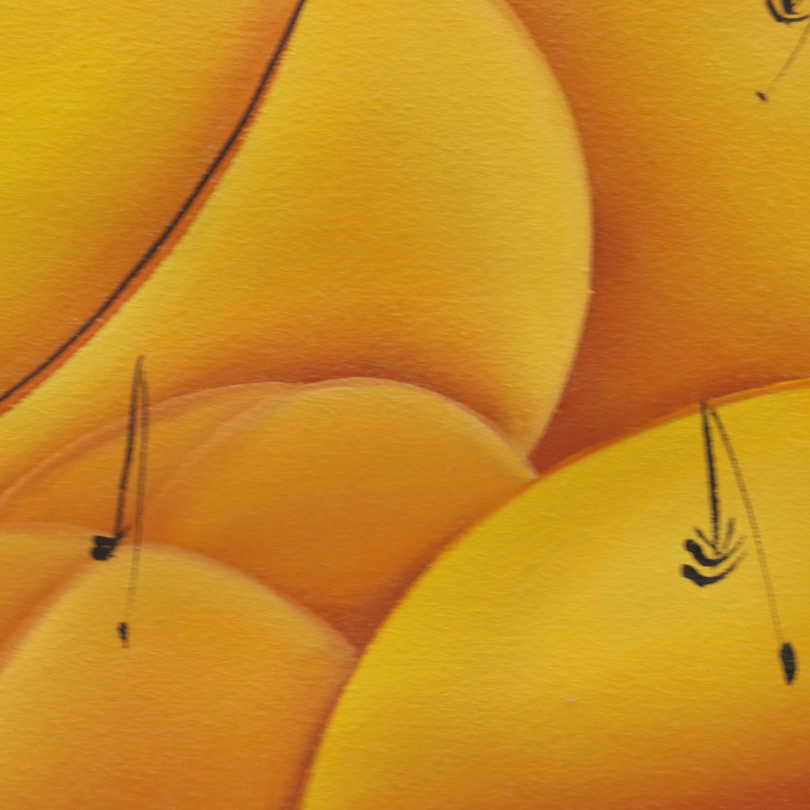 Haitian Acrylic Painting of Market Scene