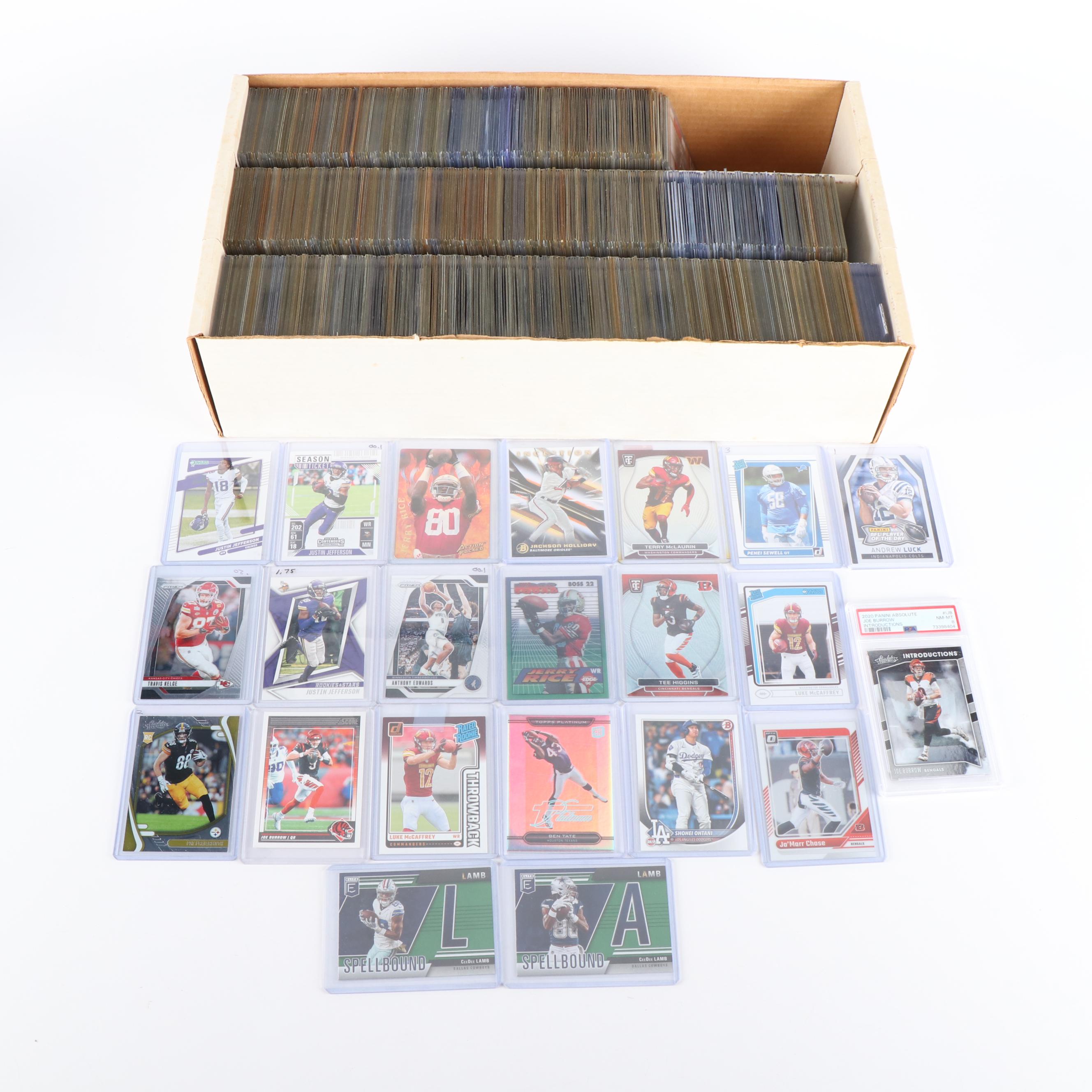 Elite with Other Sports Cards Featuring PSA Graded Joe Burrow Rookie Year & More