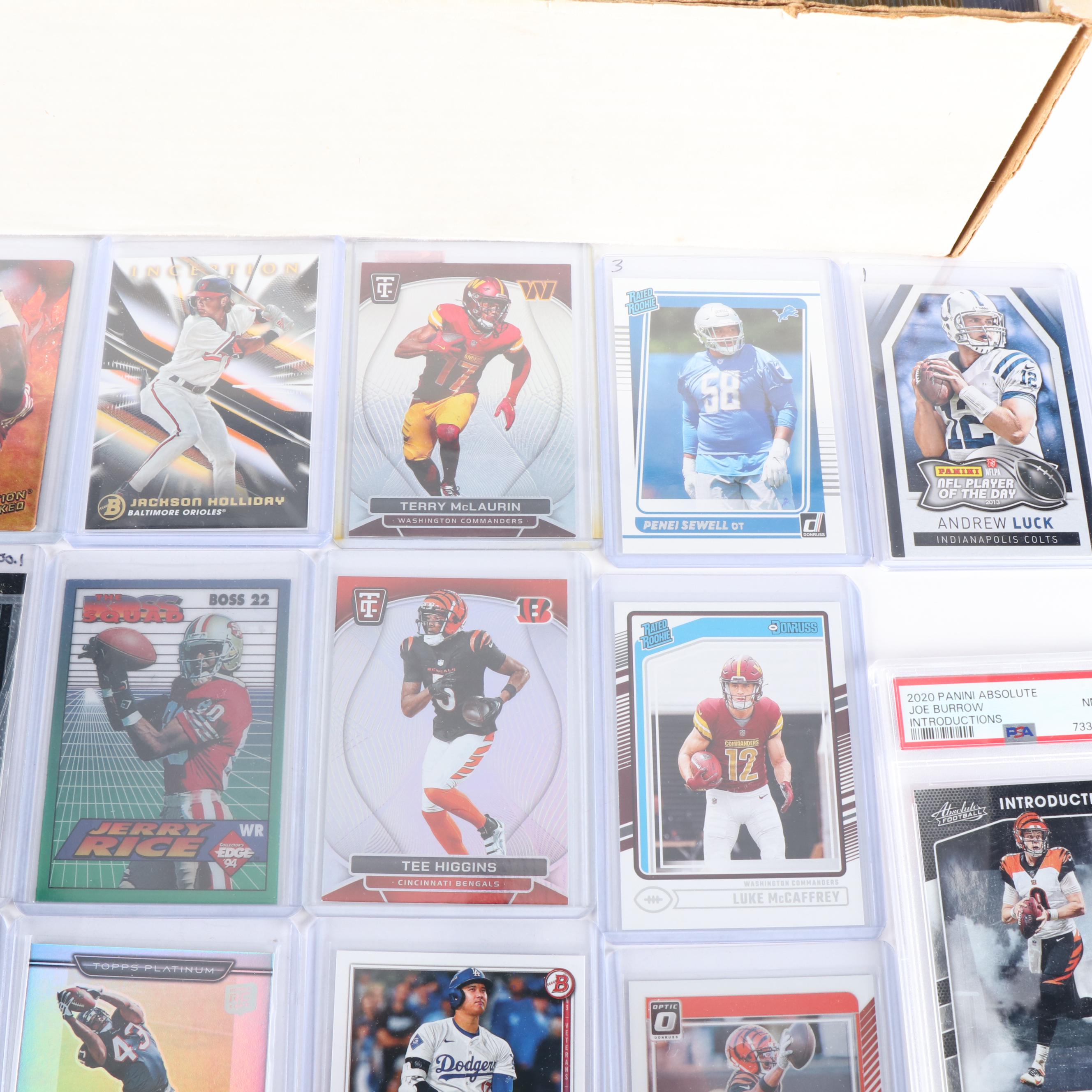 Elite with Other Sports Cards Featuring PSA Graded Joe Burrow Rookie Year & More