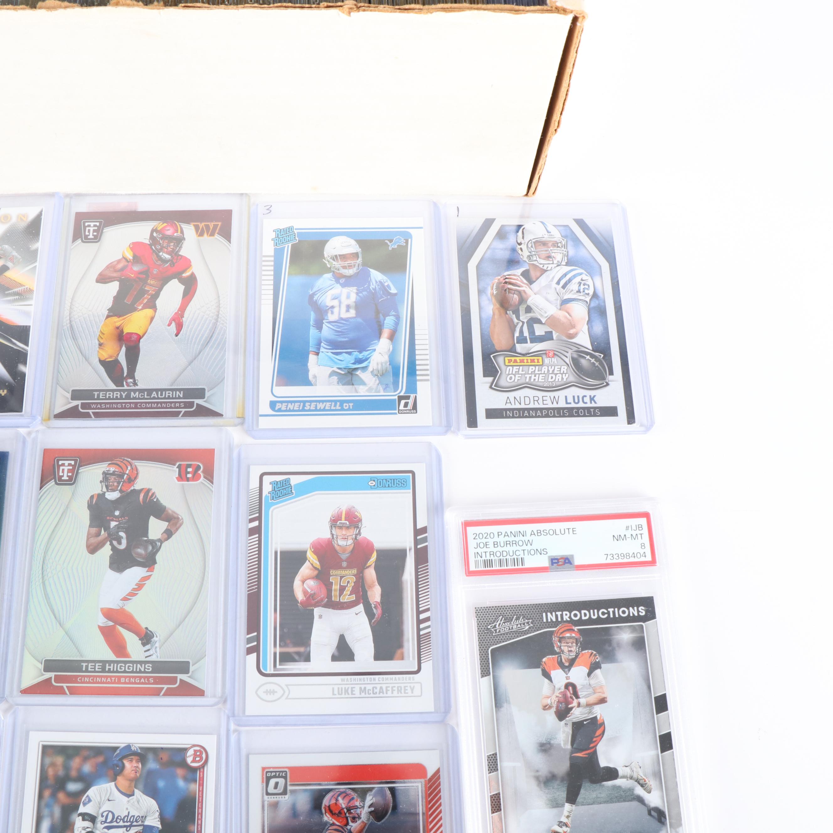 Elite with Other Sports Cards Featuring PSA Graded Joe Burrow Rookie Year & More