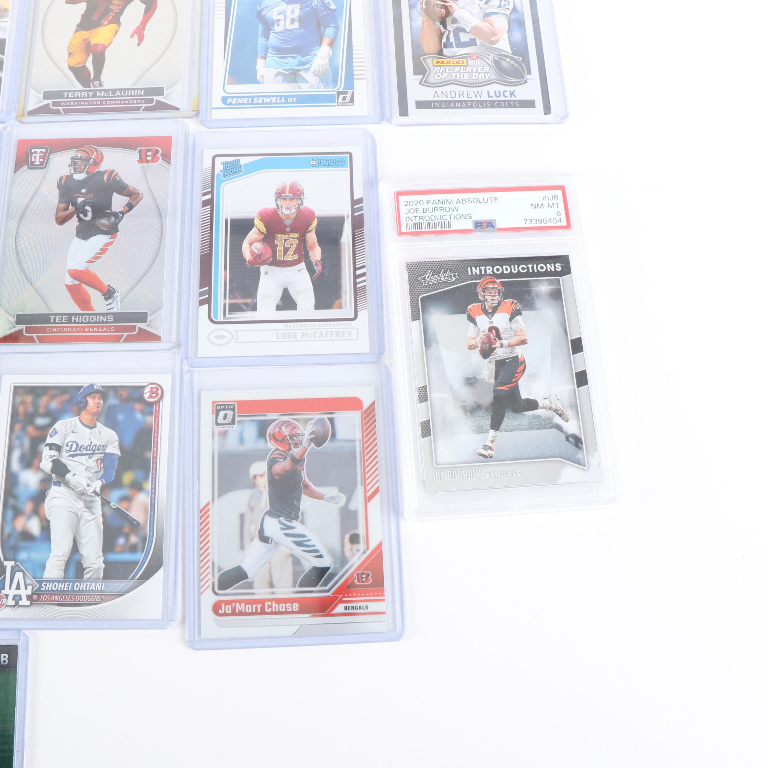 Elite with Other Sports Cards Featuring PSA Graded Joe Burrow Rookie Year & More