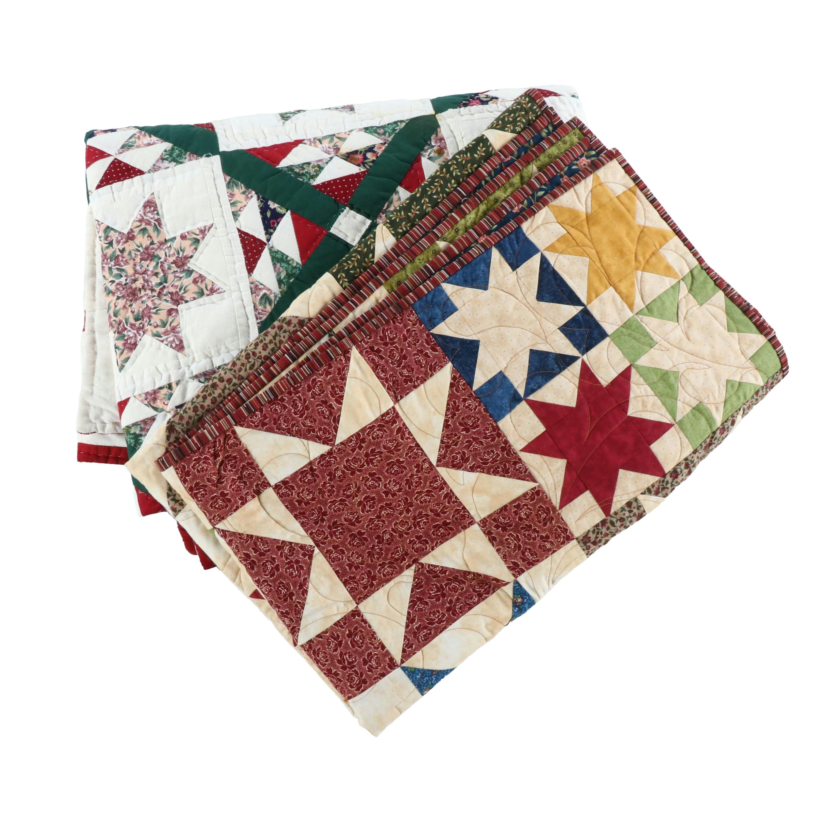 Hand-Pieced and Stitched Barn Star Quilts, Late 20th/Early 21st C.
