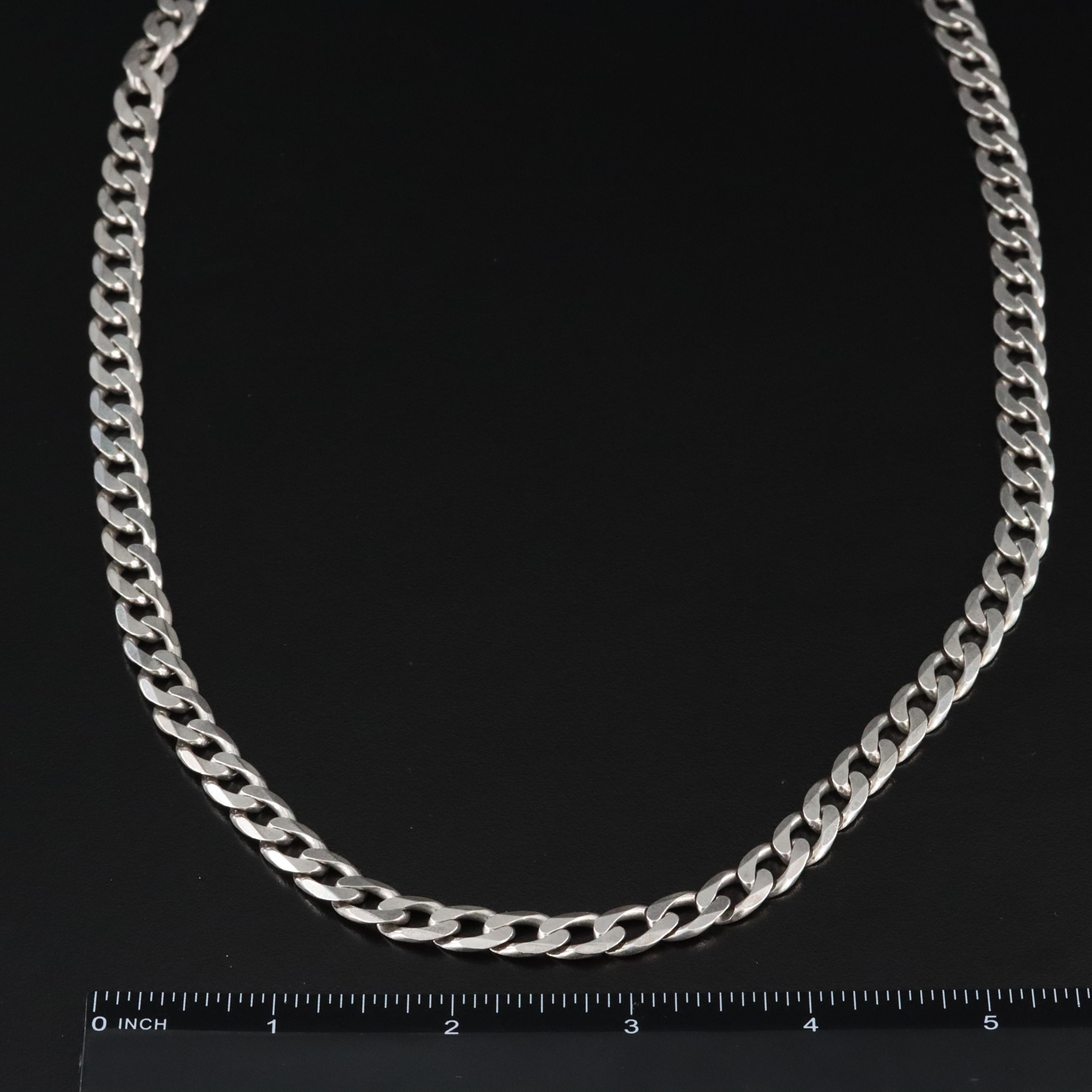 Italian Sterling Curb Chain Necklace