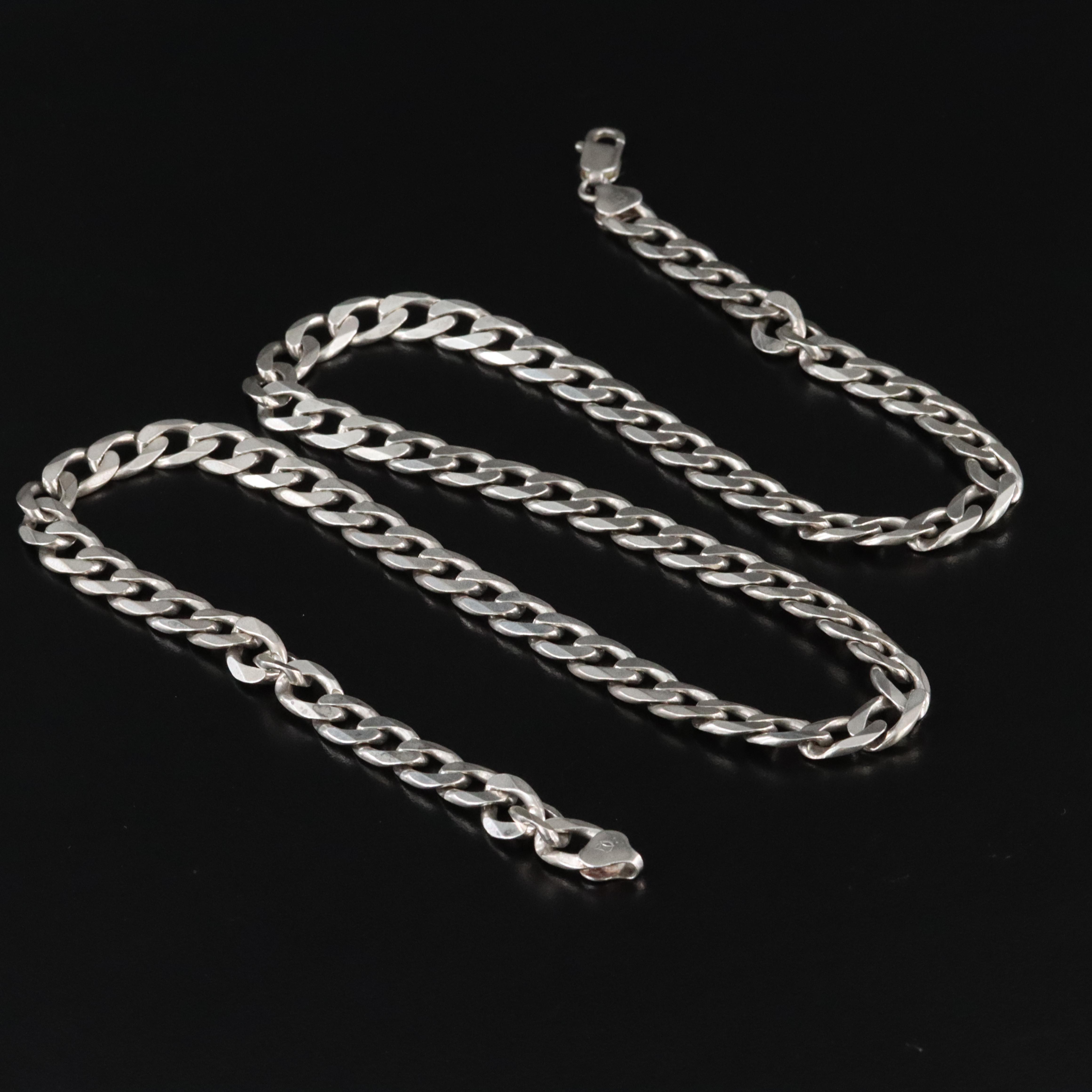 Italian Sterling Curb Chain Necklace