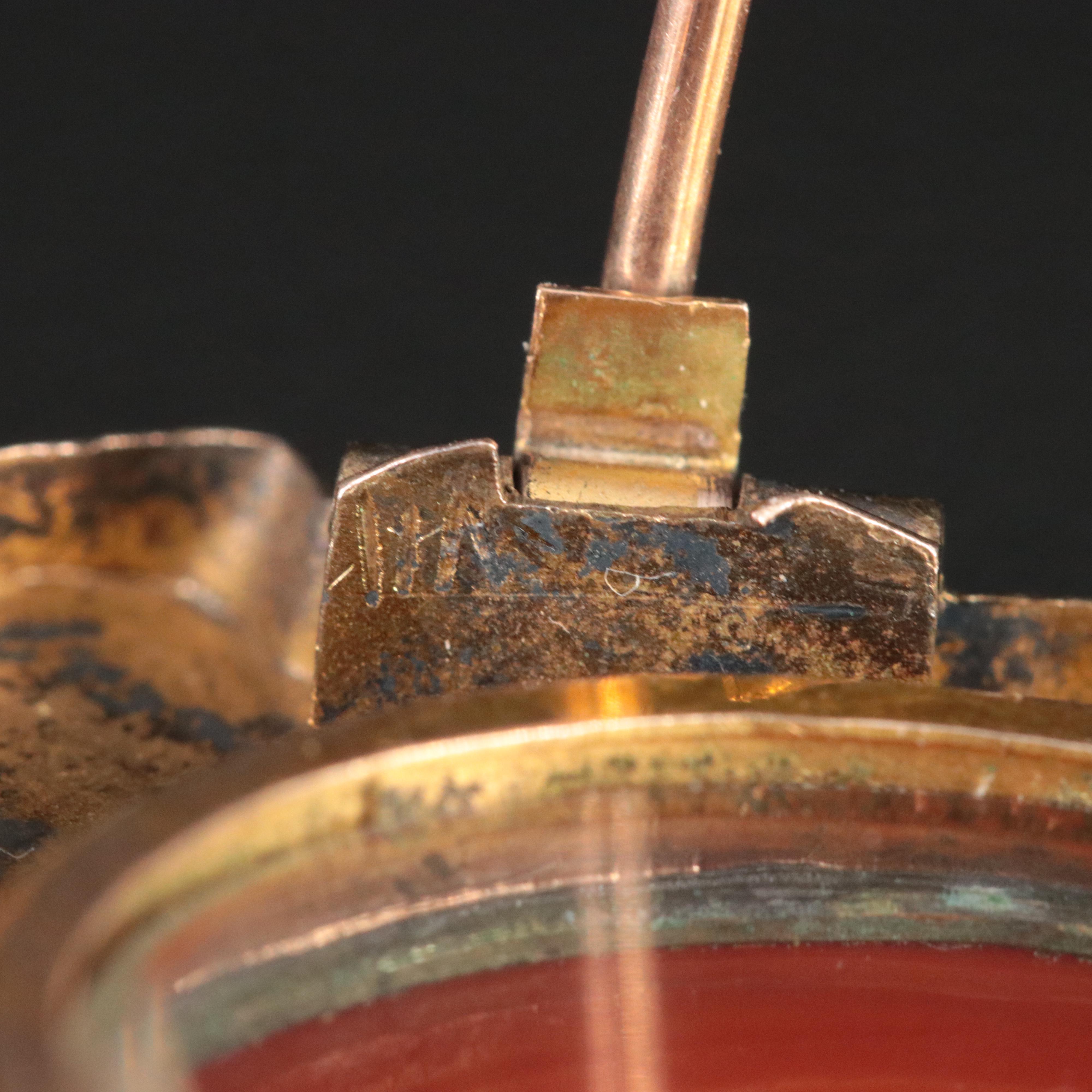 Victorian Renaissance Revival 10K Agate Cameo Converter Brooch