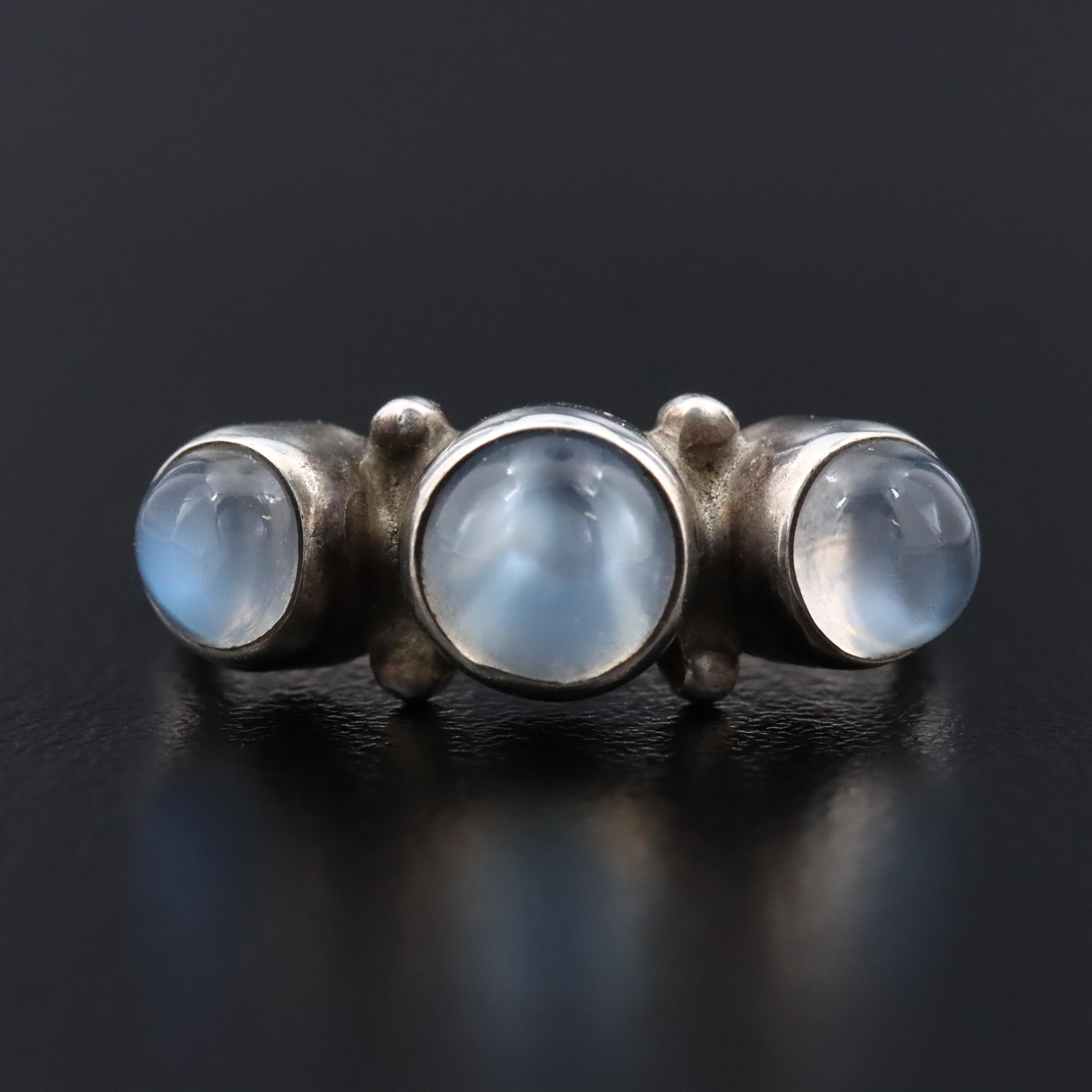 Georg Jensen Sterling Moonstone Ring No. 3