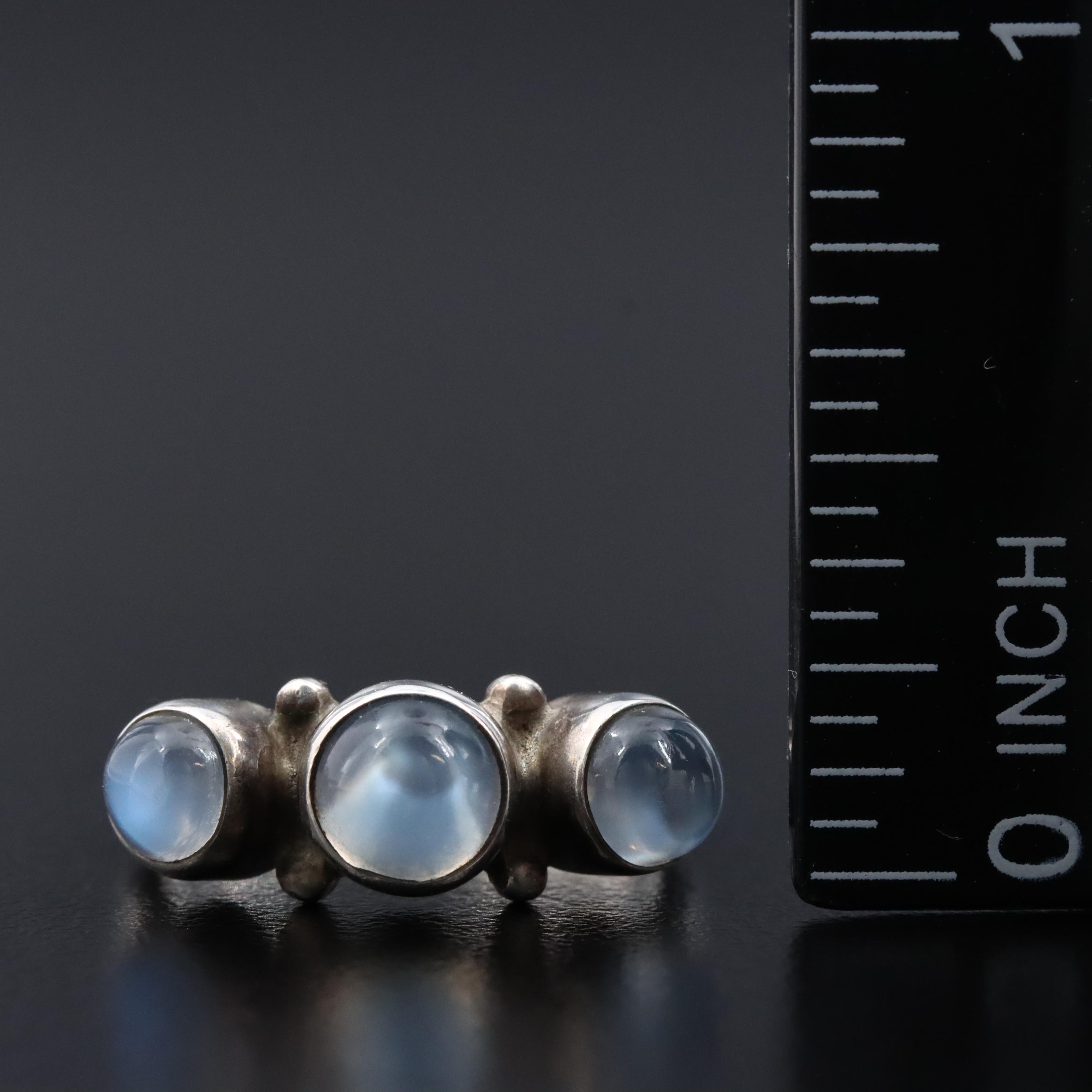 Georg Jensen Sterling Moonstone Ring No. 3
