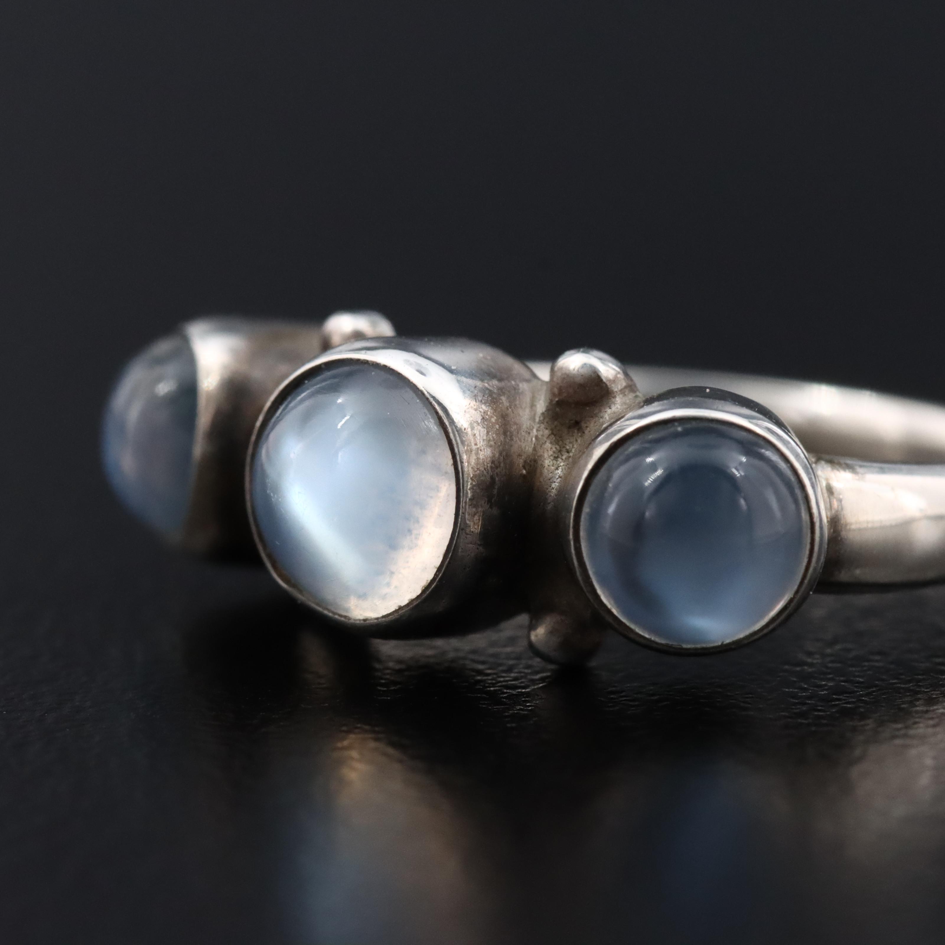 Georg Jensen Sterling Moonstone Ring No. 3