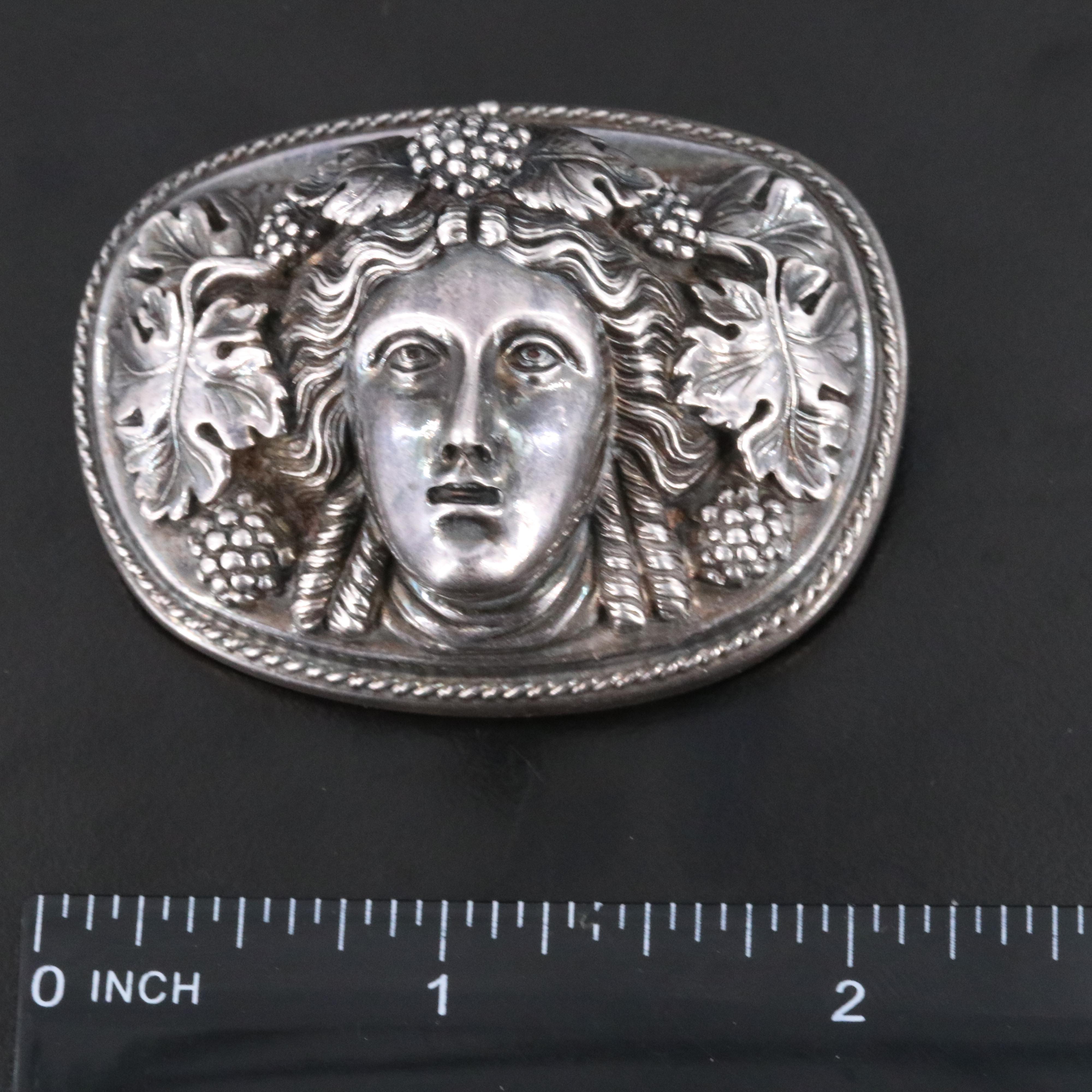 Henryk Winograd Sterling Bacchus/Dionysus Converter Brooch