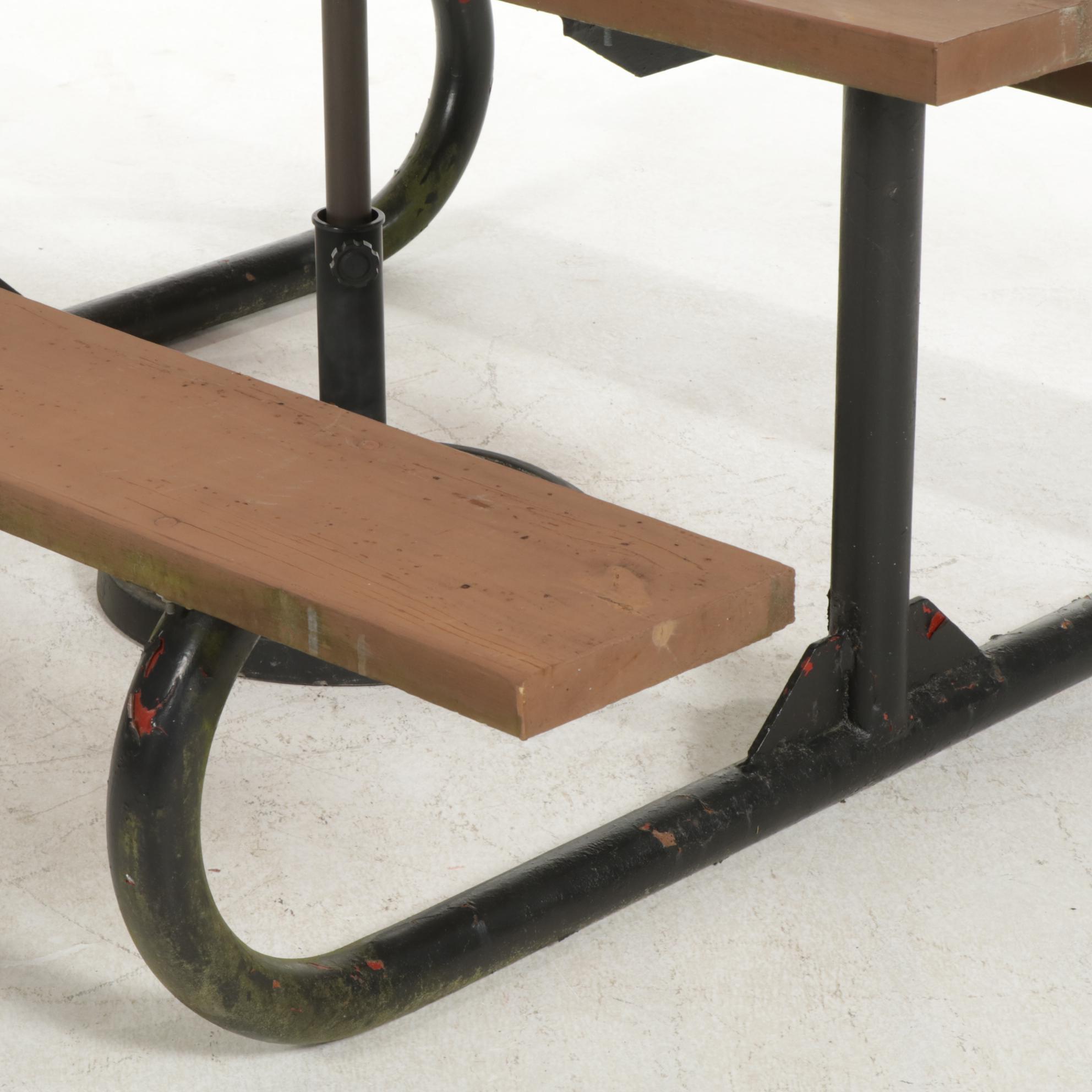 Picnic Table and Umbrella