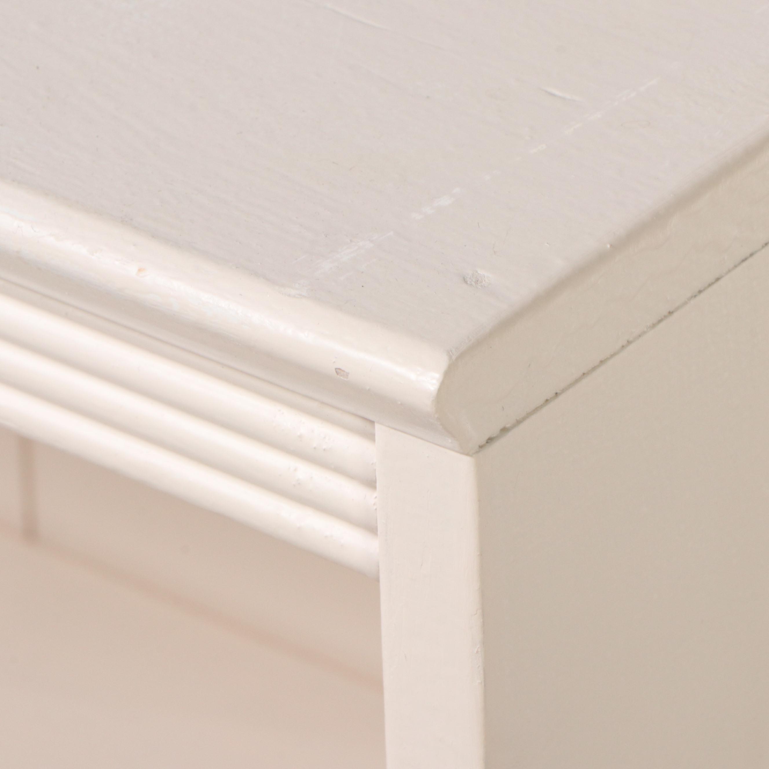 Pair of Painted Wood Short Bookcases