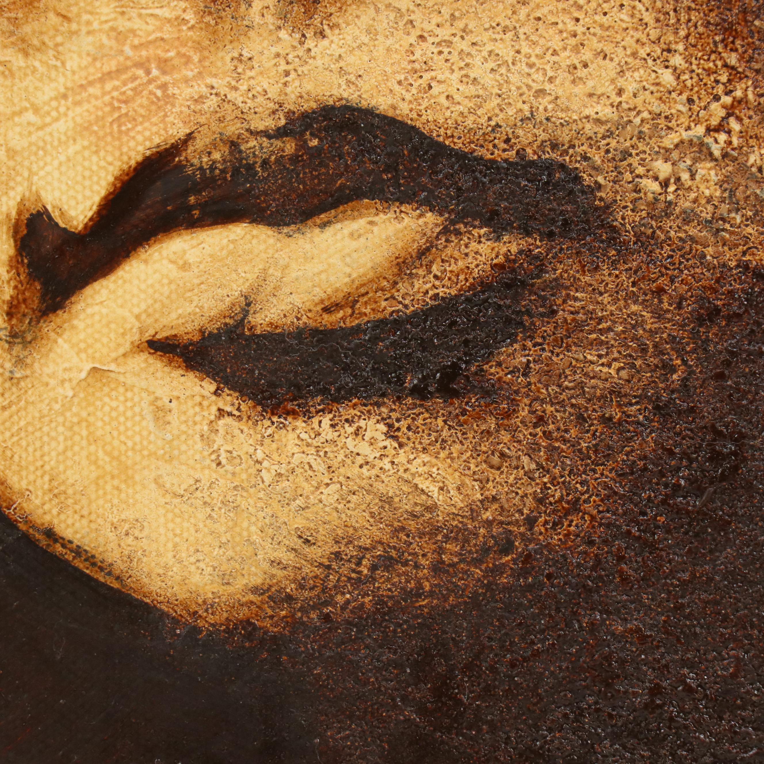 Anthony Poole Native American Portrait Acrylic Painting, 2003