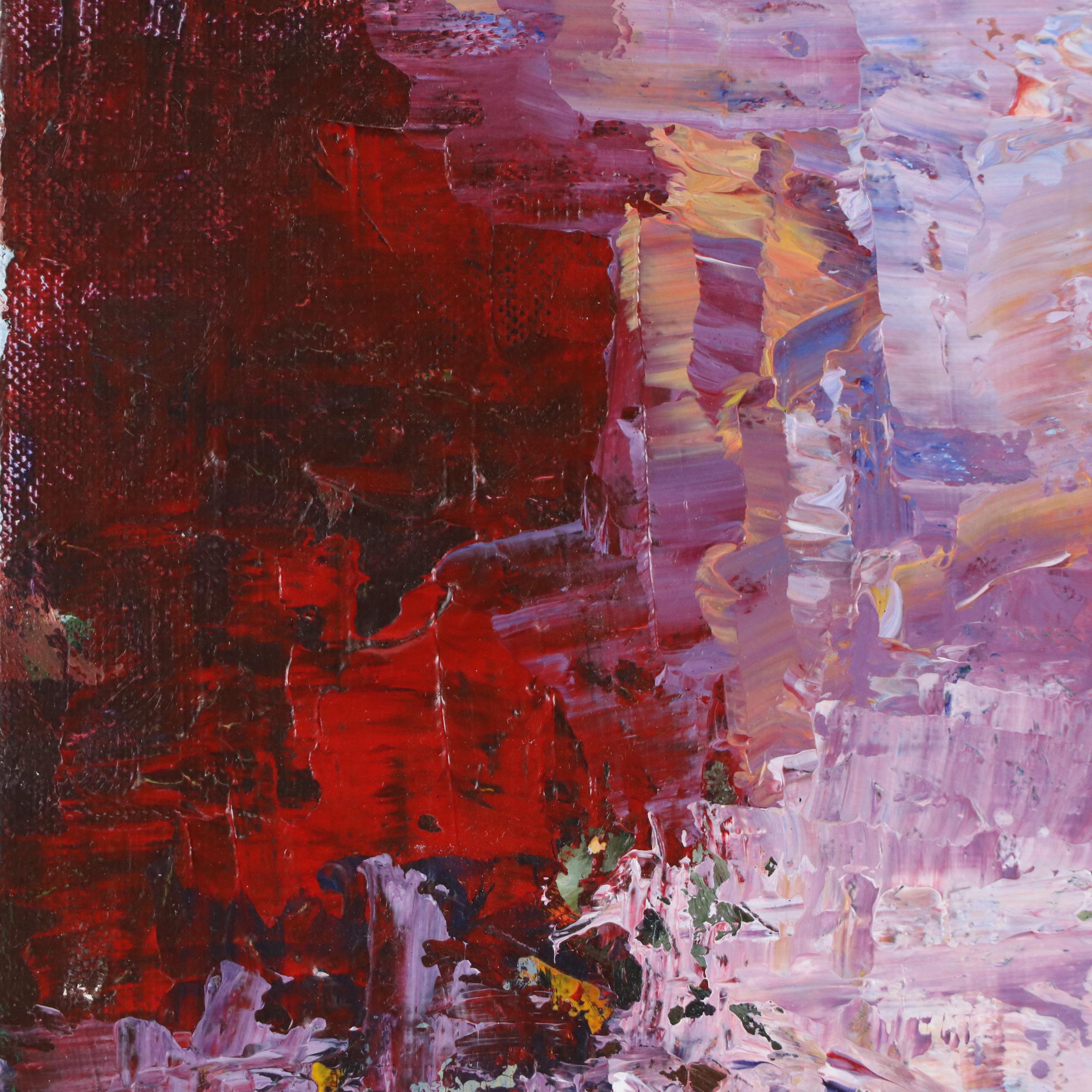 Leif Janek Abstract Acrylic Painting "Cityscape," 21st Century