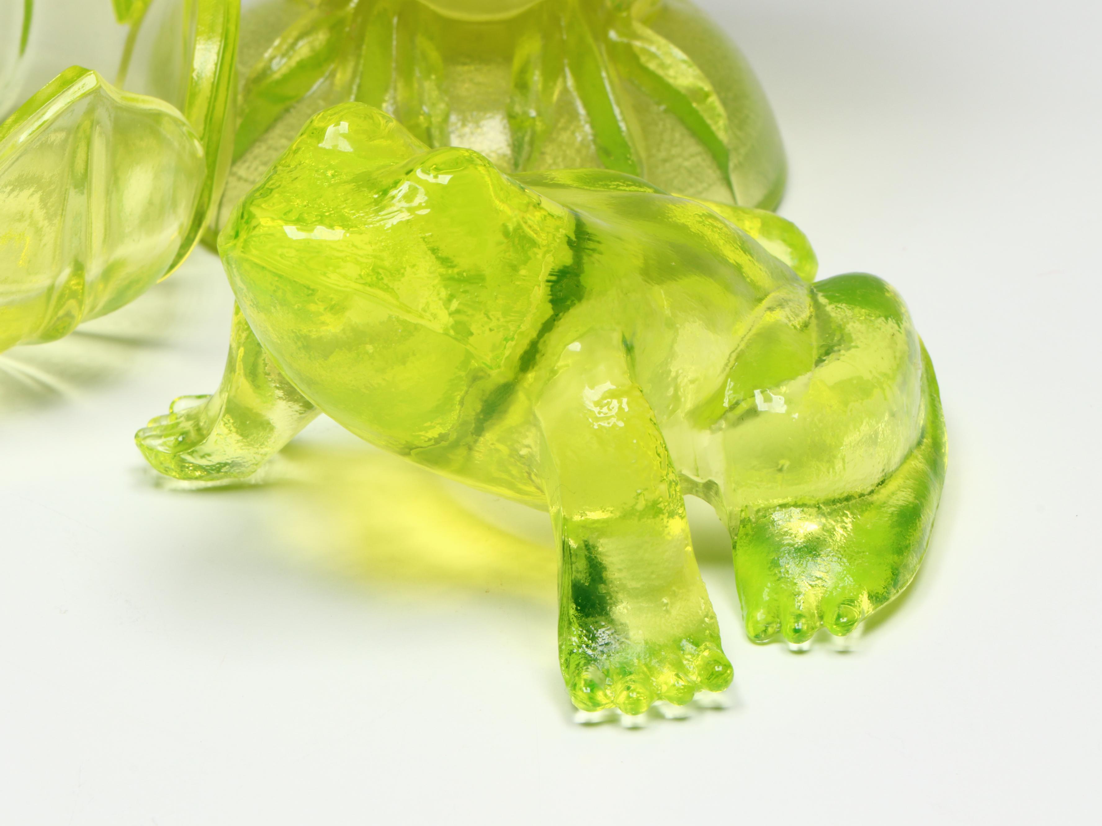Imperial Uranium Glass Owl Candy Dish with Frog Figurine and More