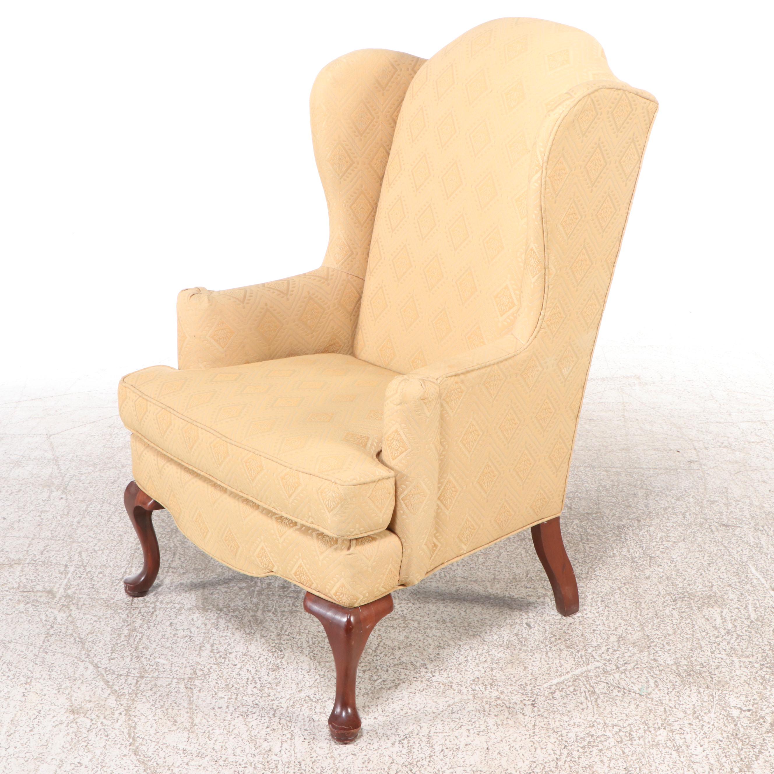 Key City Queen Anne Style Wingback Armchair