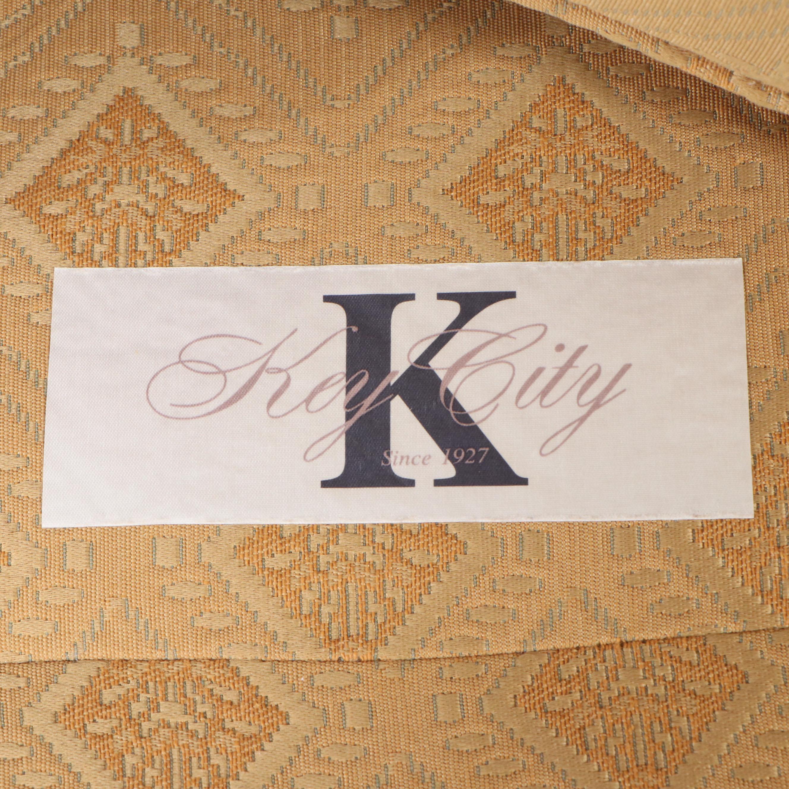 Key City Queen Anne Style Wingback Armchair