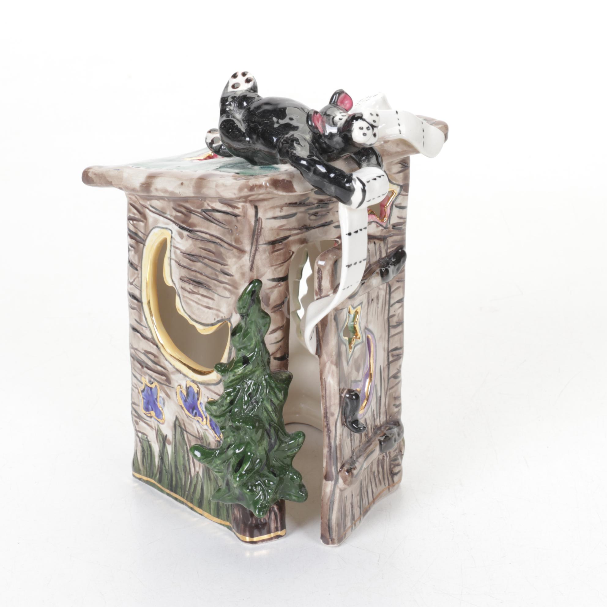 "Night Call" Framed Print & Outhouse Tea Light Cover