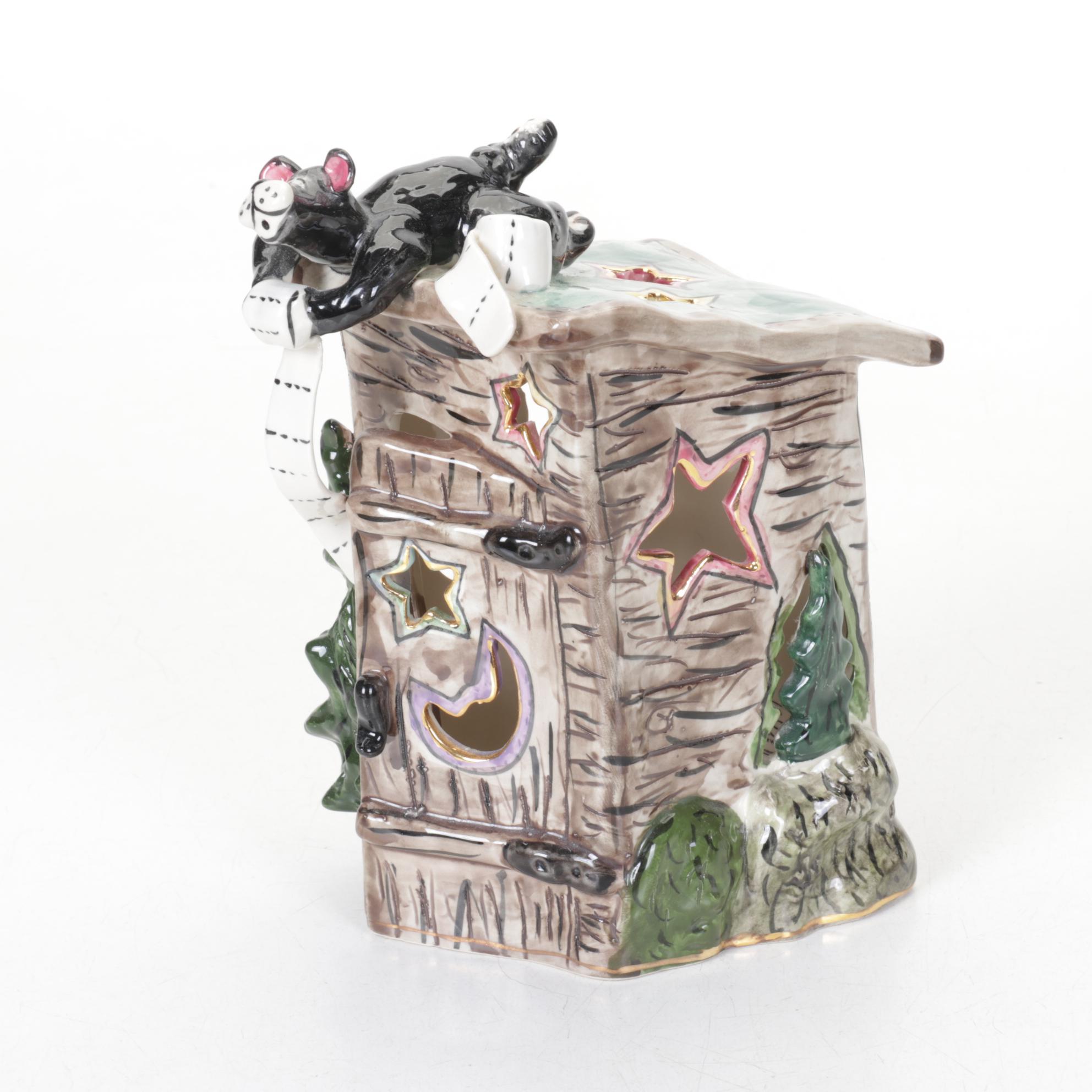 "Night Call" Framed Print & Outhouse Tea Light Cover