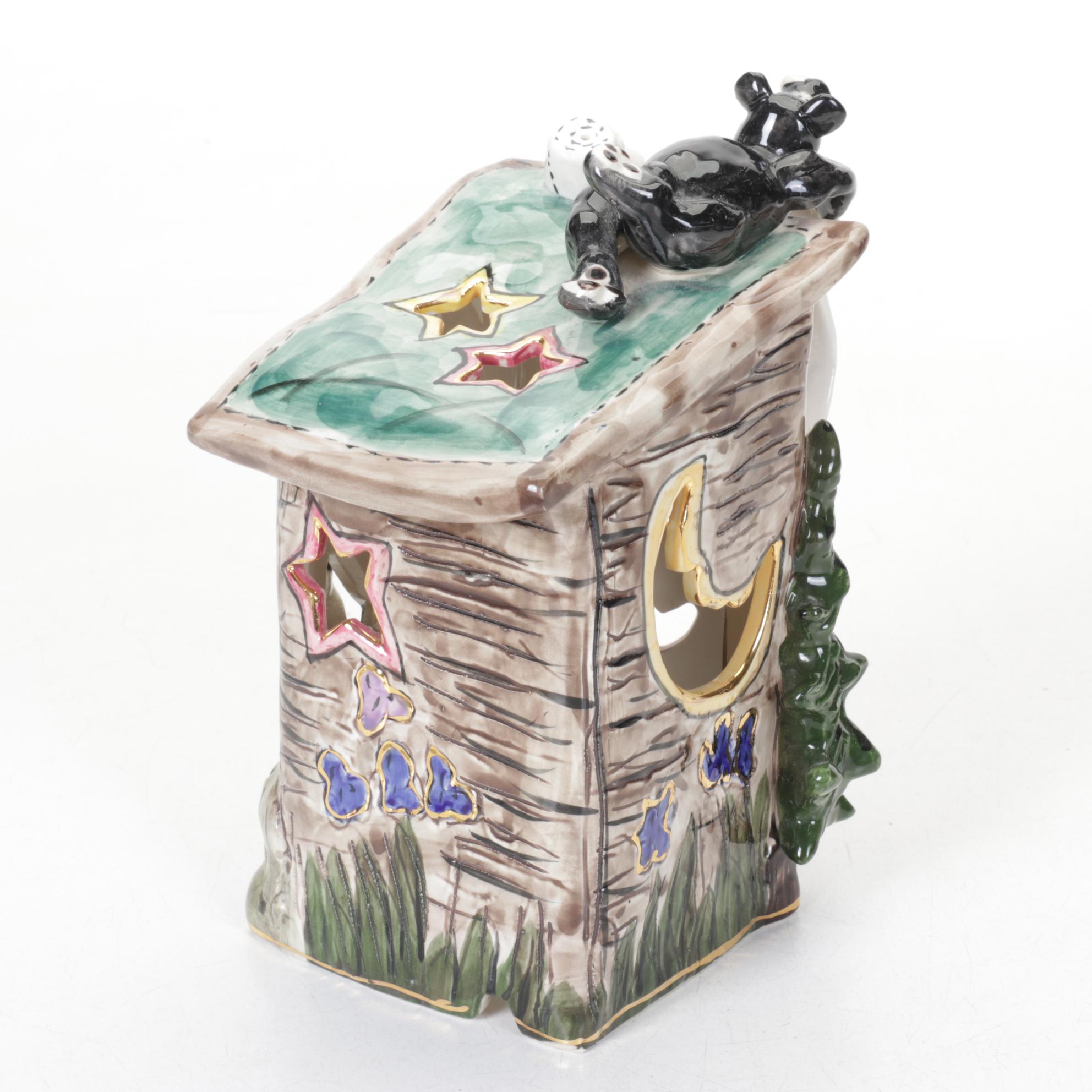 "Night Call" Framed Print & Outhouse Tea Light Cover