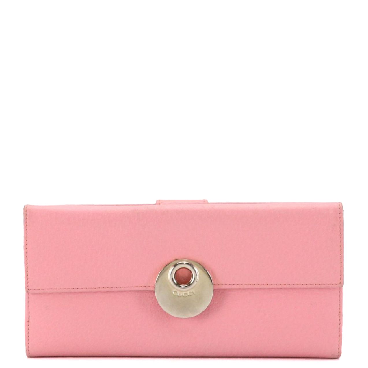 Gucci Eclipse Continental Wallet in Bubblegum Pink Cinghiale Leather