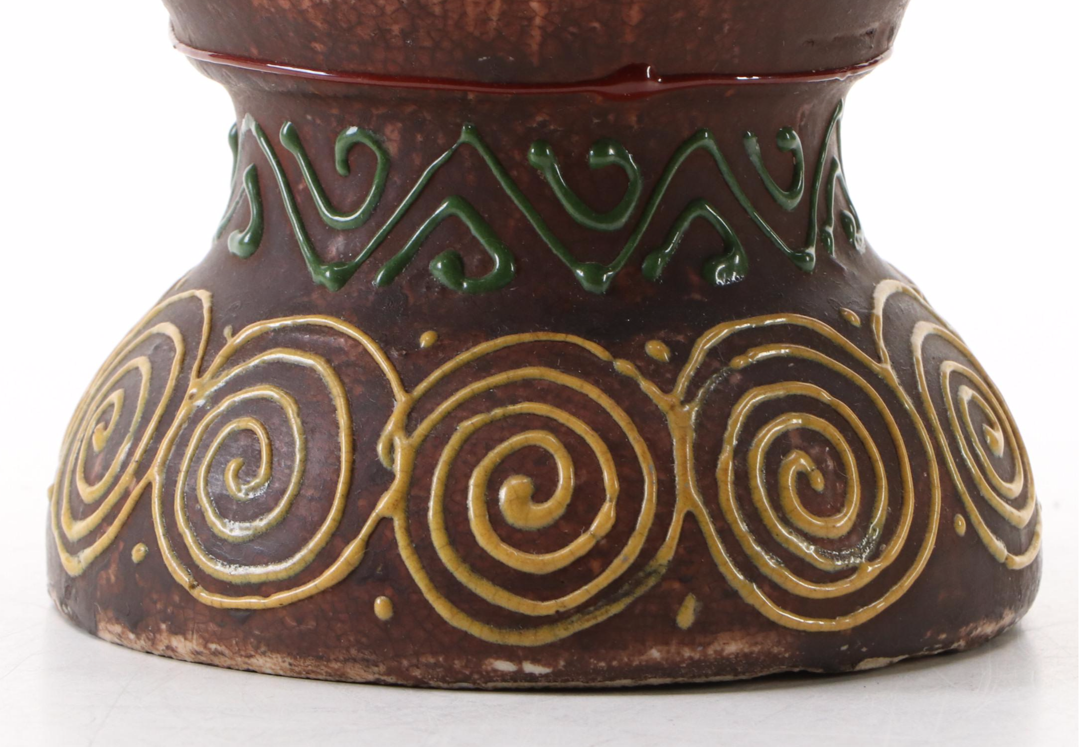 Japanese Moriage Slip Decorated Floor Vase