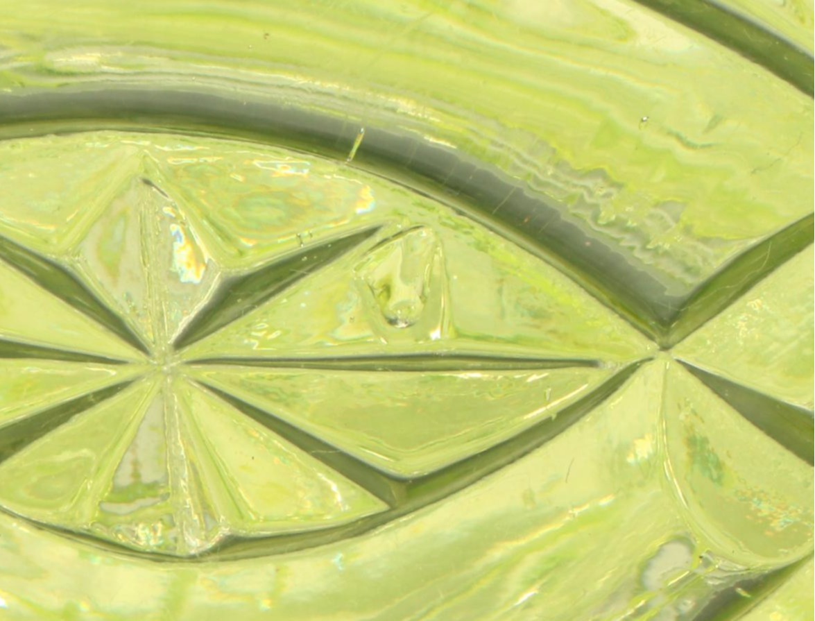 Westmoreland Uranium Glass Candle Holders with Cut Glass Dish and More