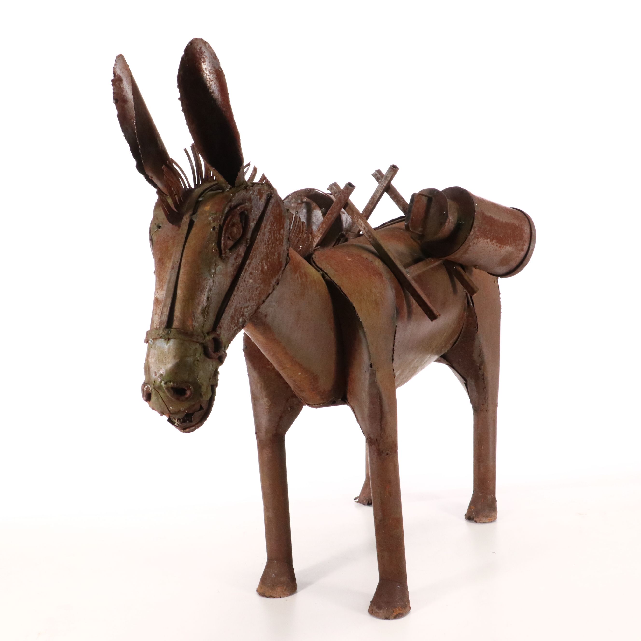 Metal Donkey Outdoor Statue