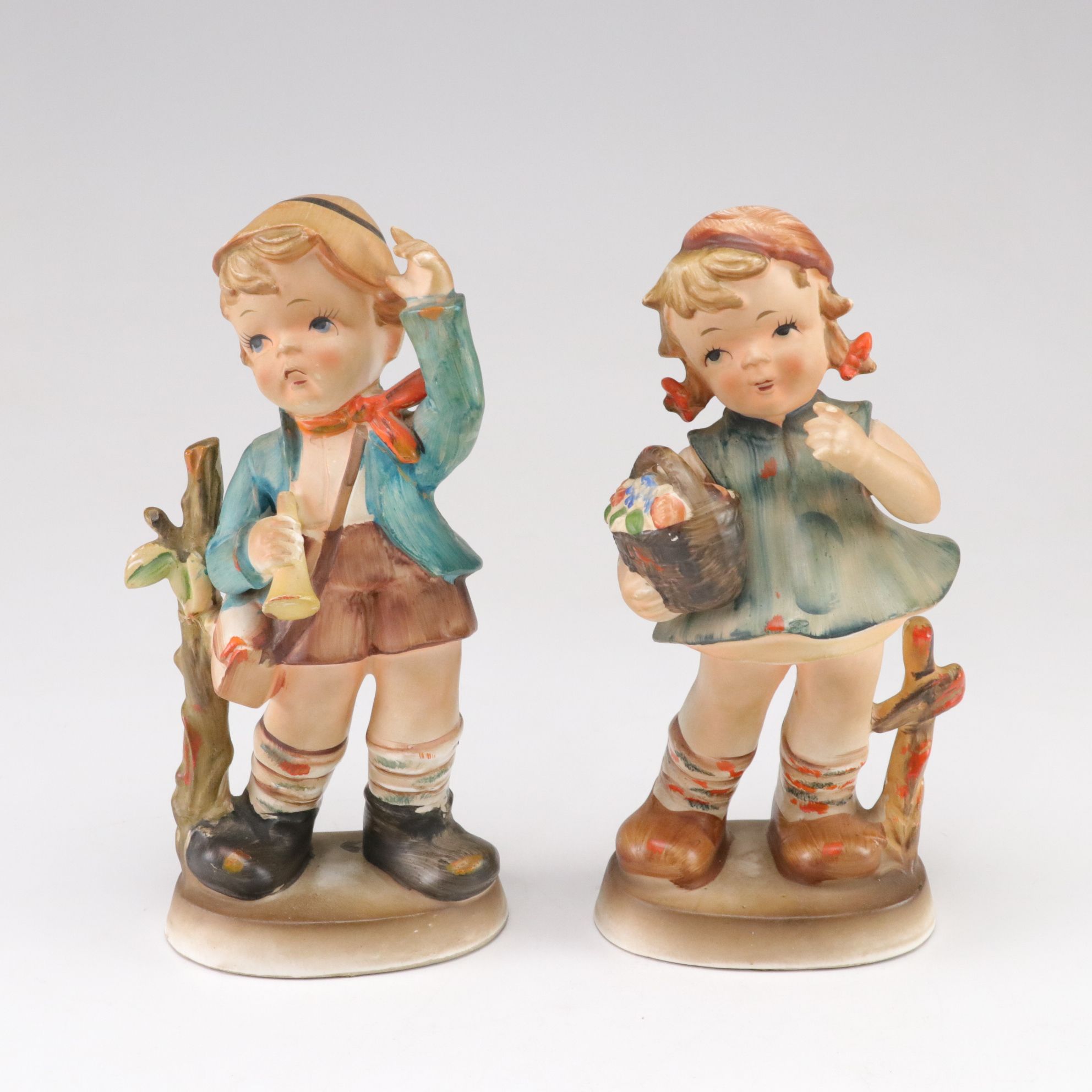 Hand-Painted Hummel Style Porcelain Figurines