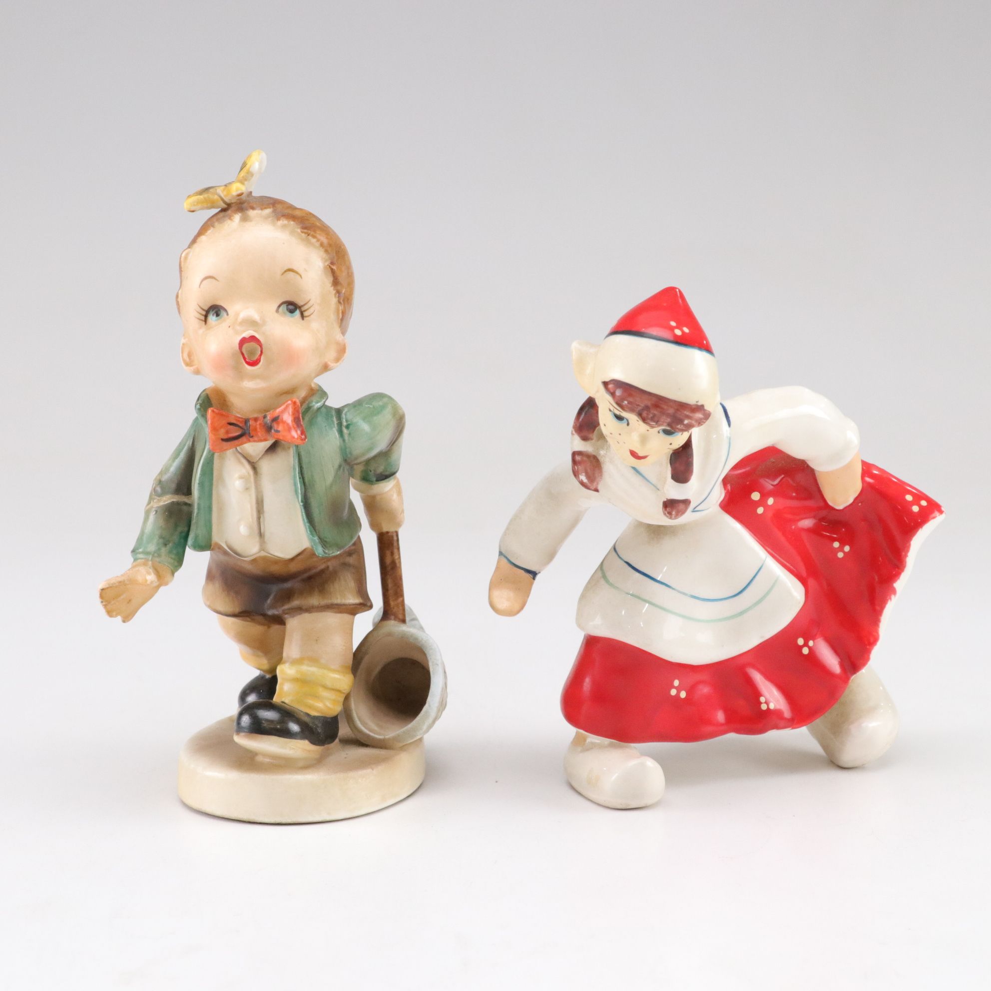 Hand-Painted Hummel Style Porcelain Figurines