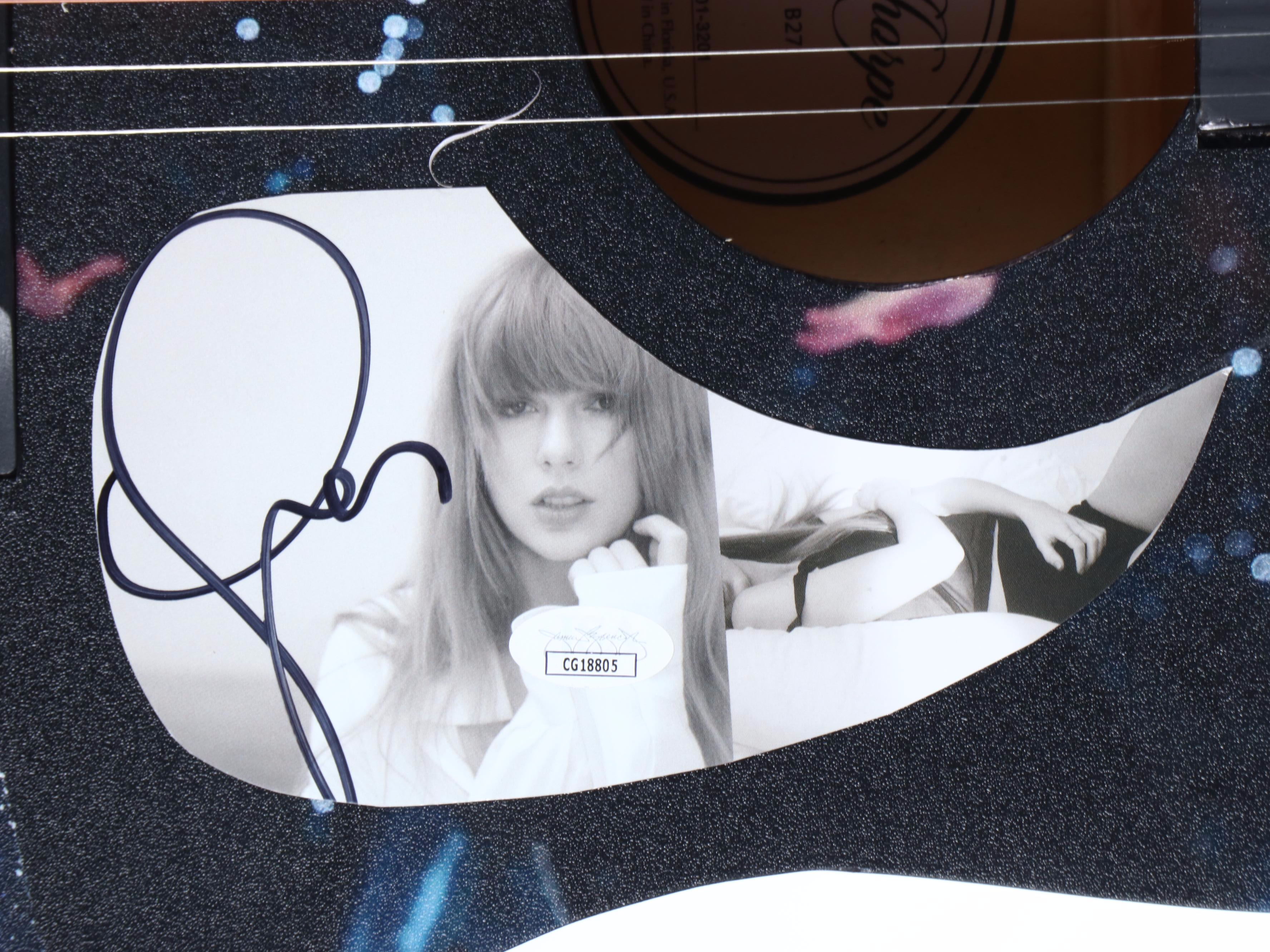 Taylor Swift Decal-Signed "The Eras Tour" Ashthorpe Acoustic Guitar, JSA