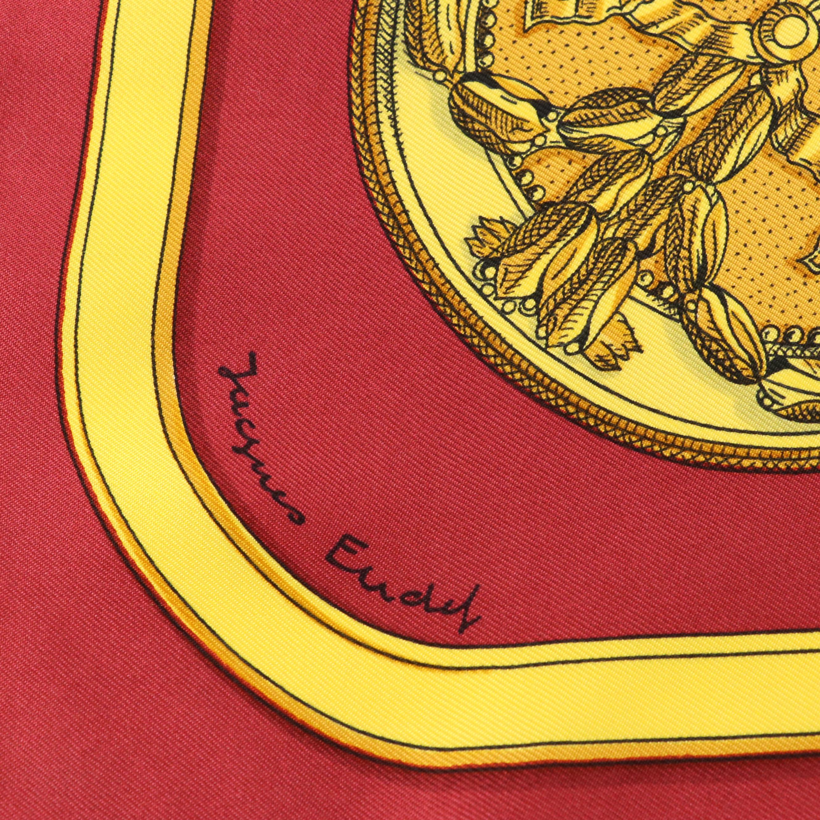 Hermès "Grand Apparat" Scarf 90 in Silk Twill