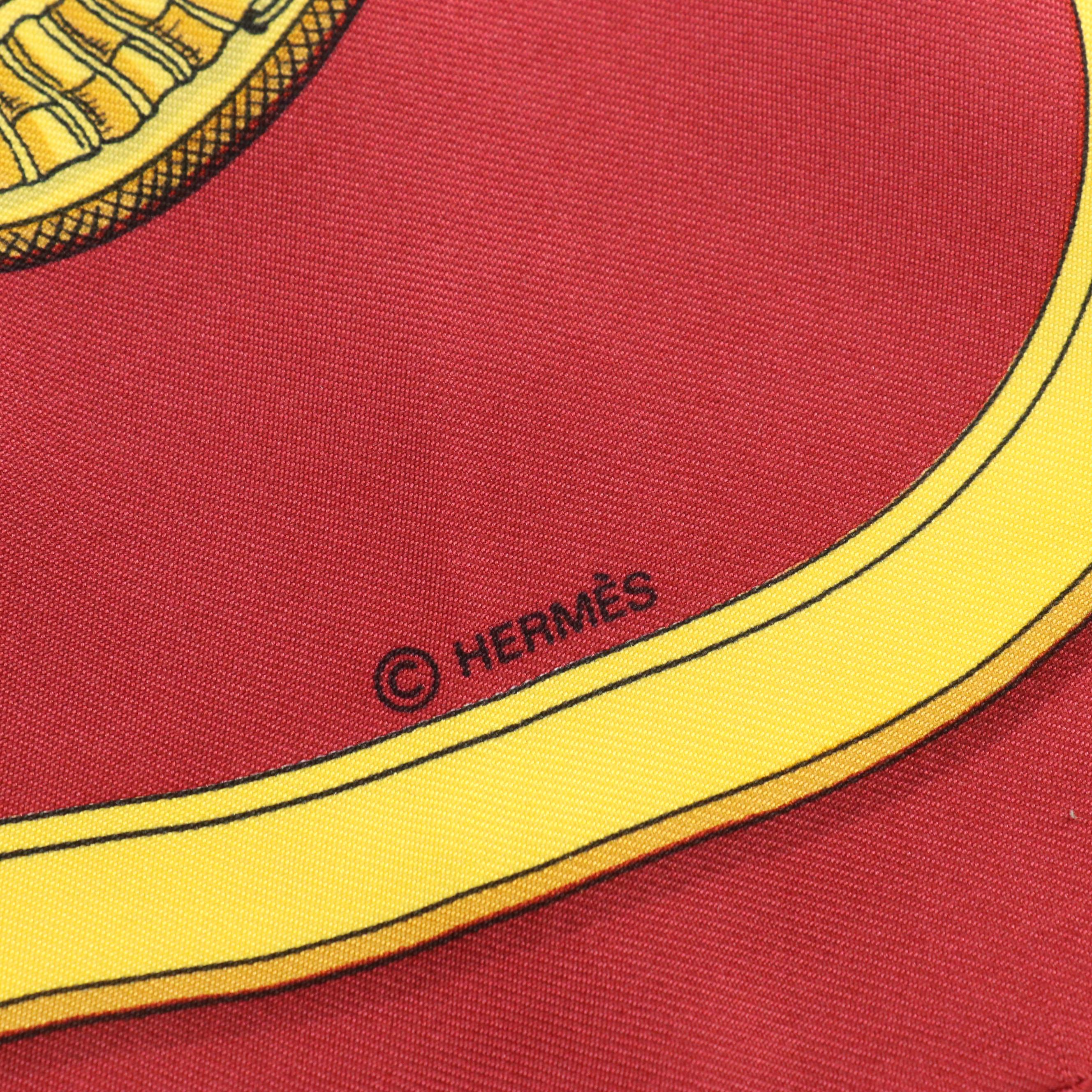 Hermès "Grand Apparat" Scarf 90 in Silk Twill
