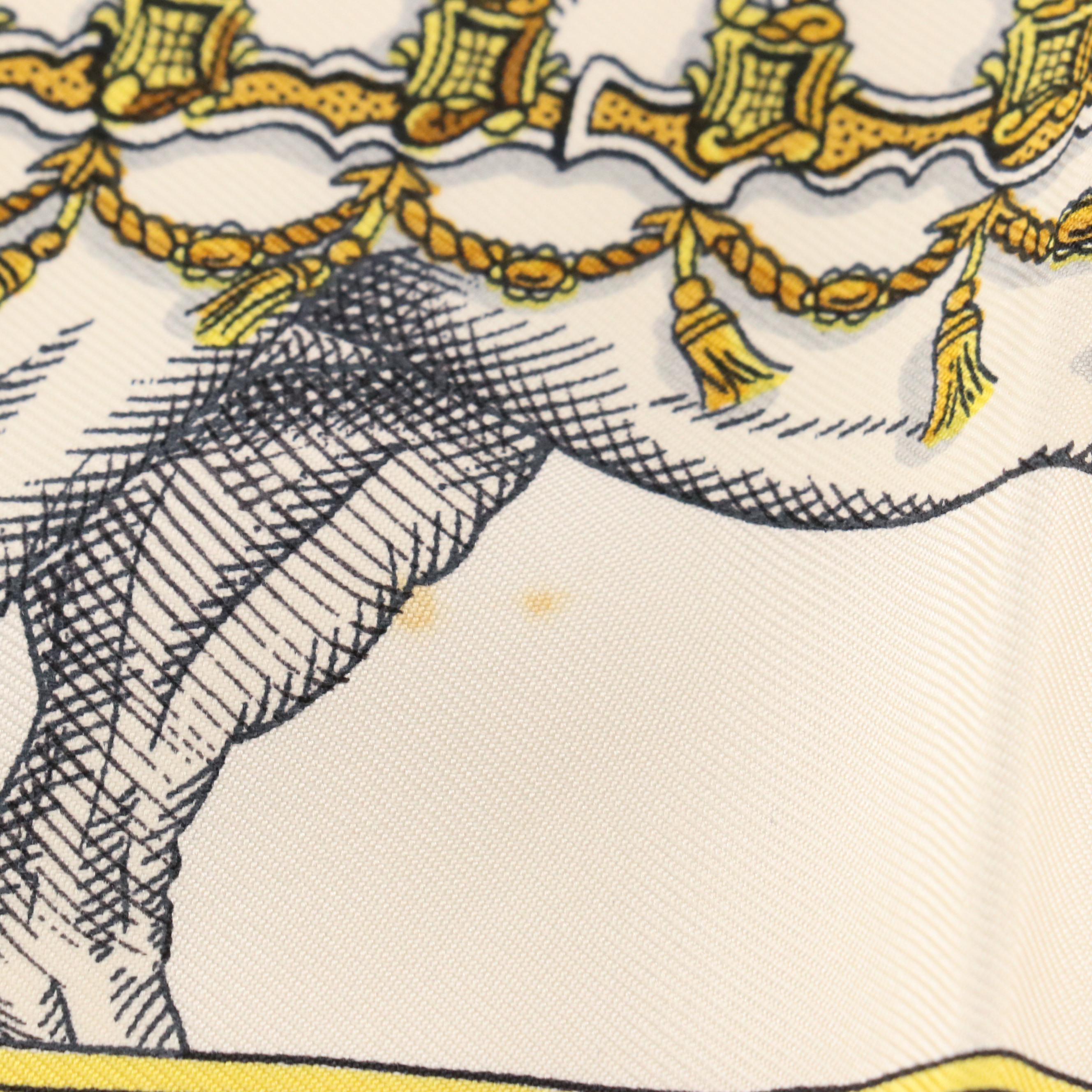 Hermès "Grand Apparat" Scarf 90 in Silk Twill