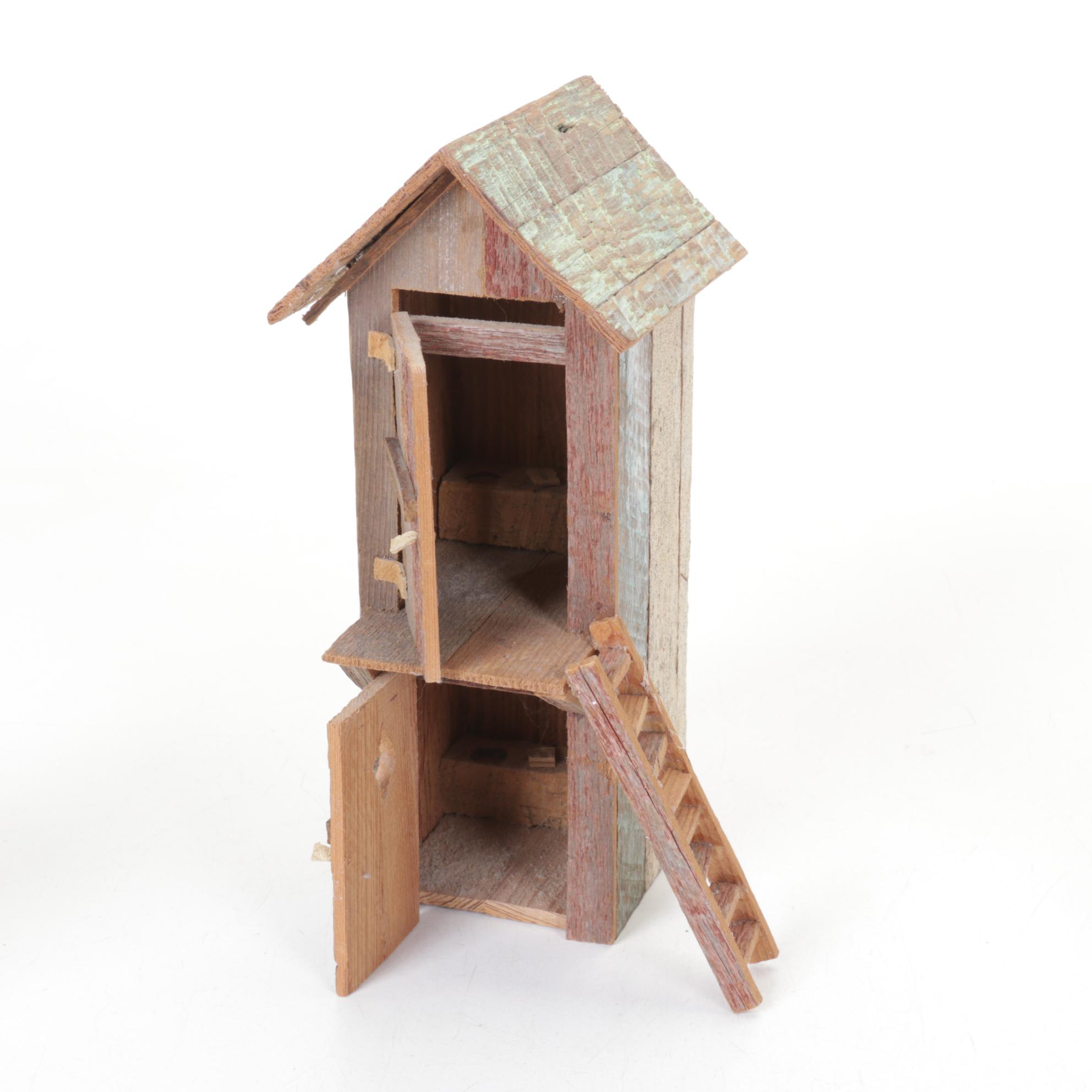 Hand-Crafted Folk Art Outhouse Figurines & Decor