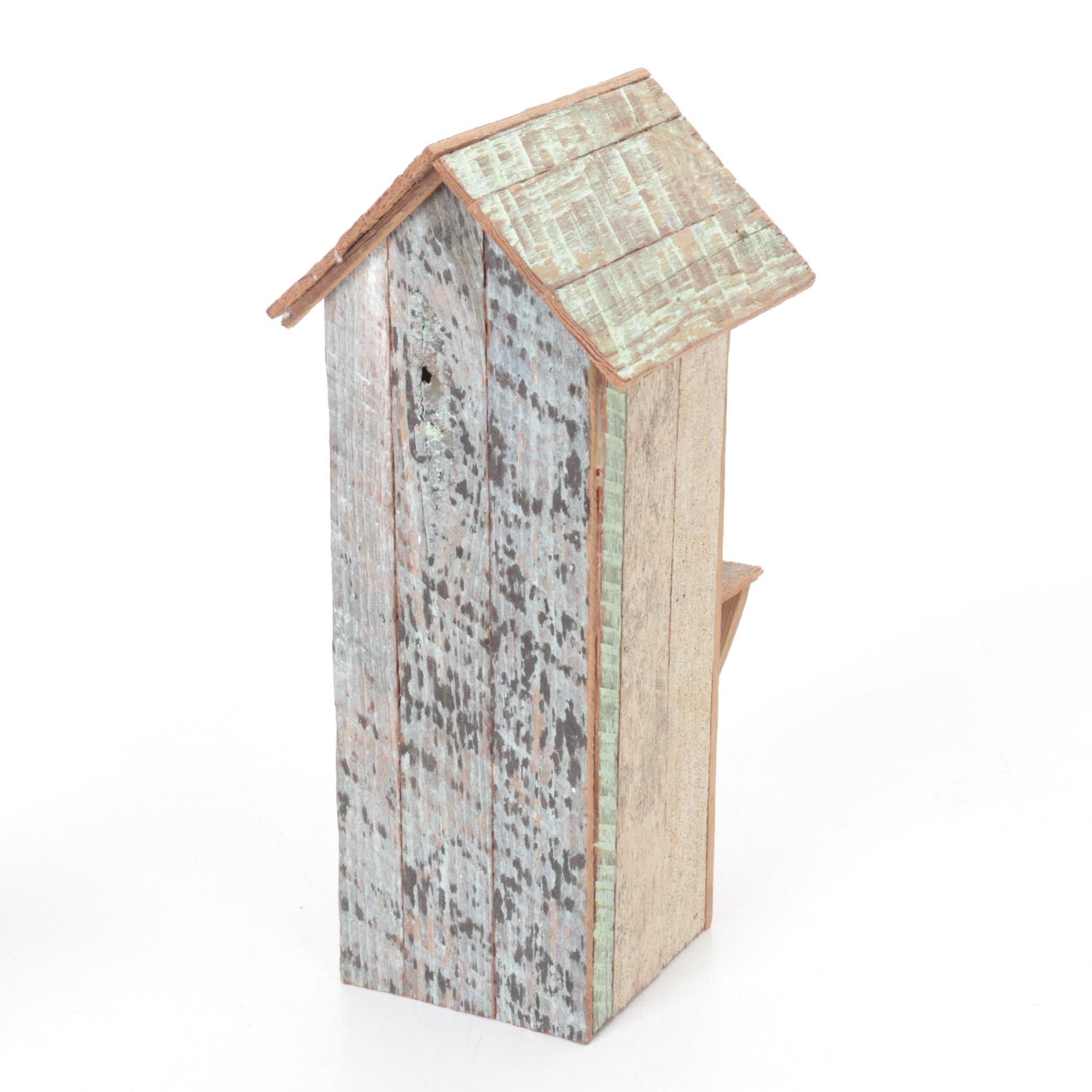 Hand-Crafted Folk Art Outhouse Figurines & Decor