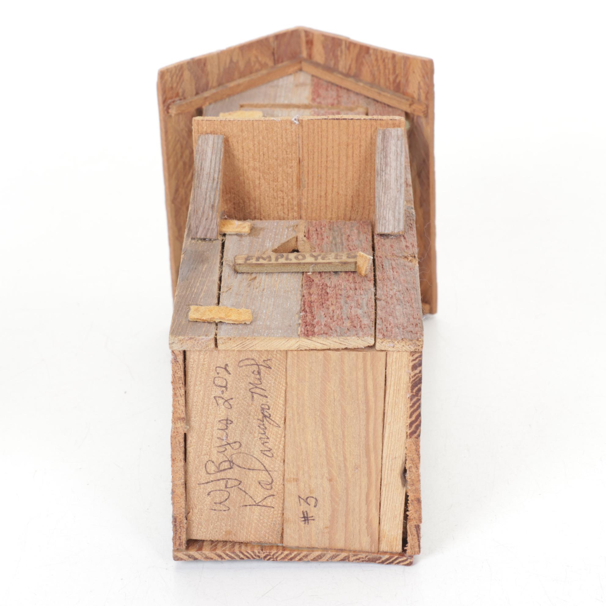 Hand-Crafted Folk Art Outhouse Figurines & Decor