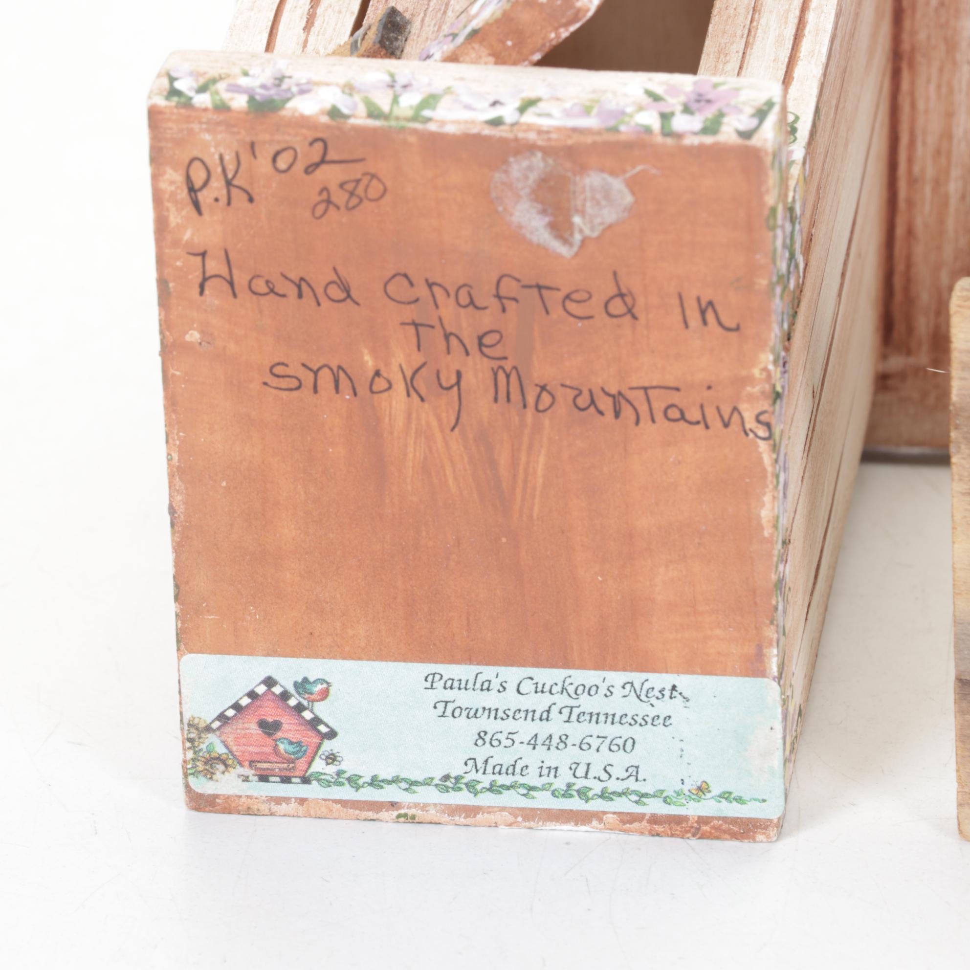 Hand-Crafted Folk Art Outhouse Figurines & Decor