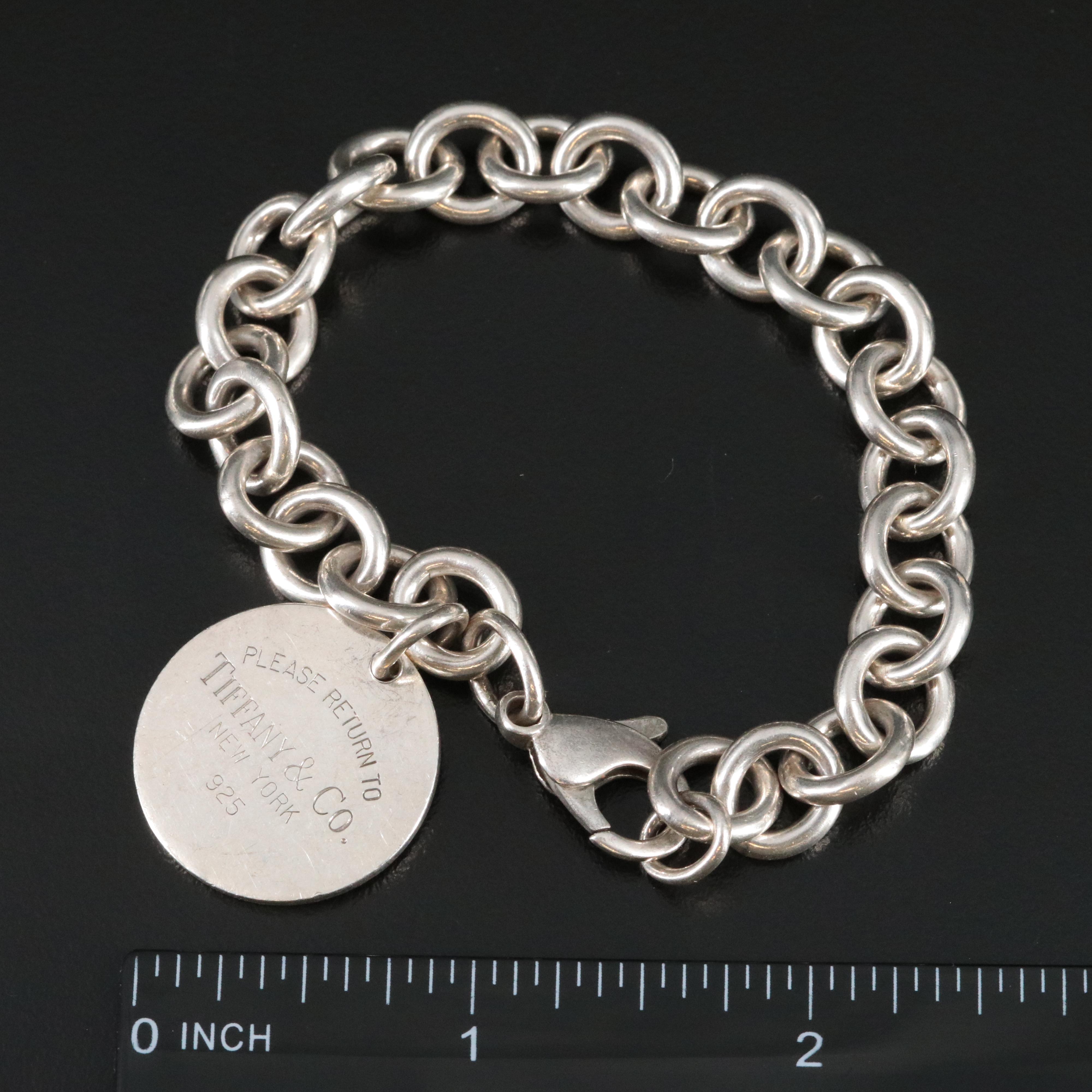 Tiffany & Co. Return to Tiffany Sterling Round Tag Bracelet