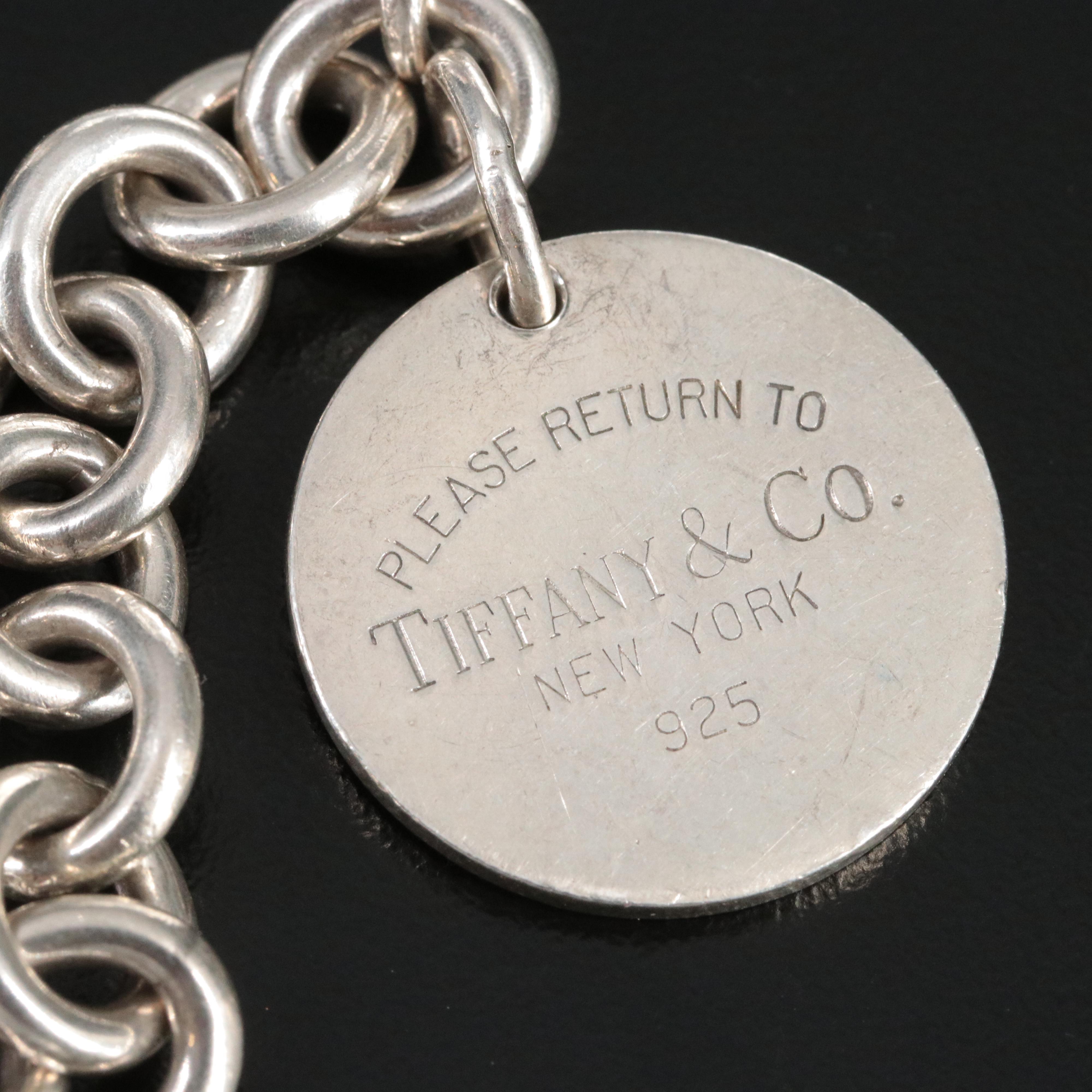 Tiffany & Co. Return to Tiffany Sterling Round Tag Bracelet