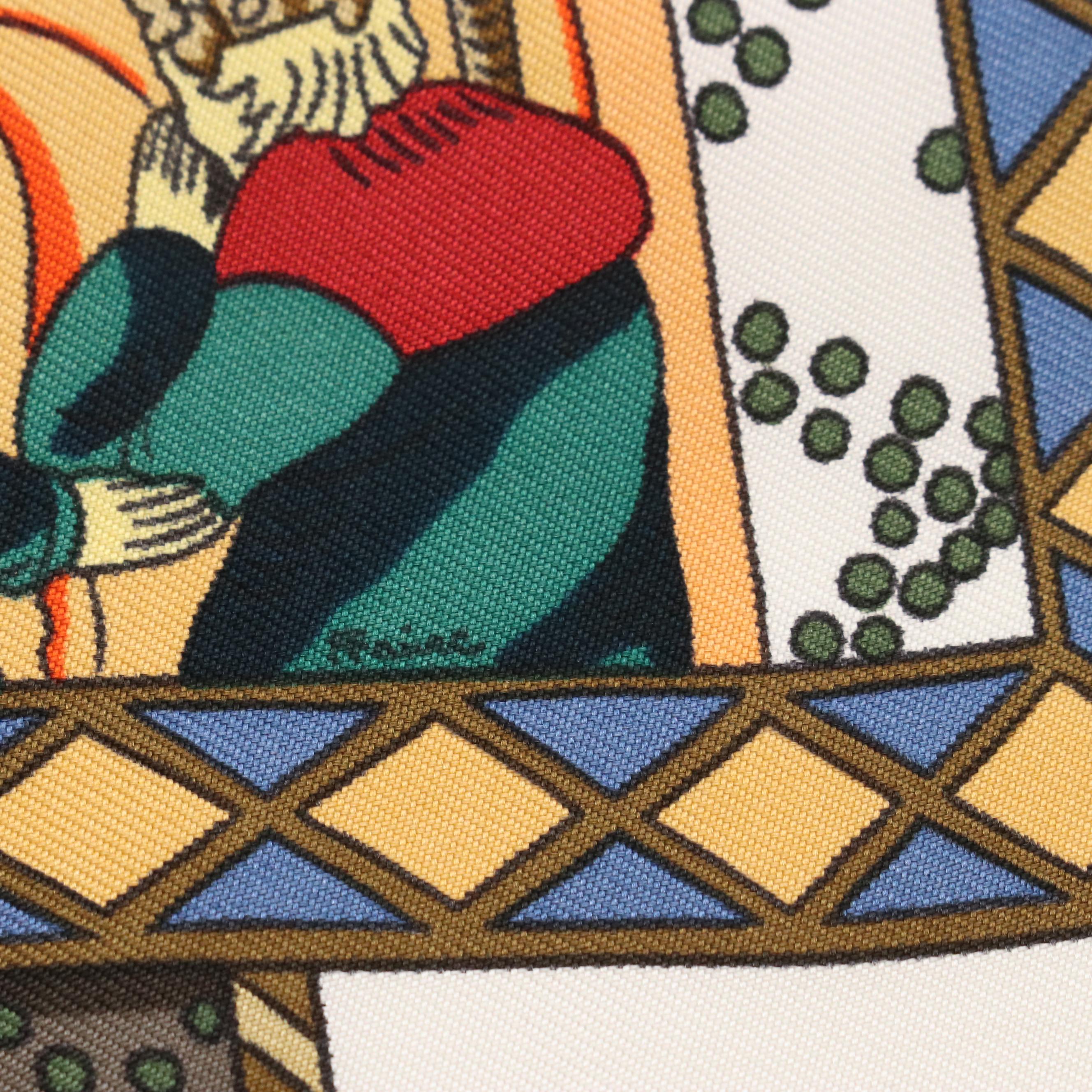 Hermès "Le Tarot" Scarf 90 in Silk Twill