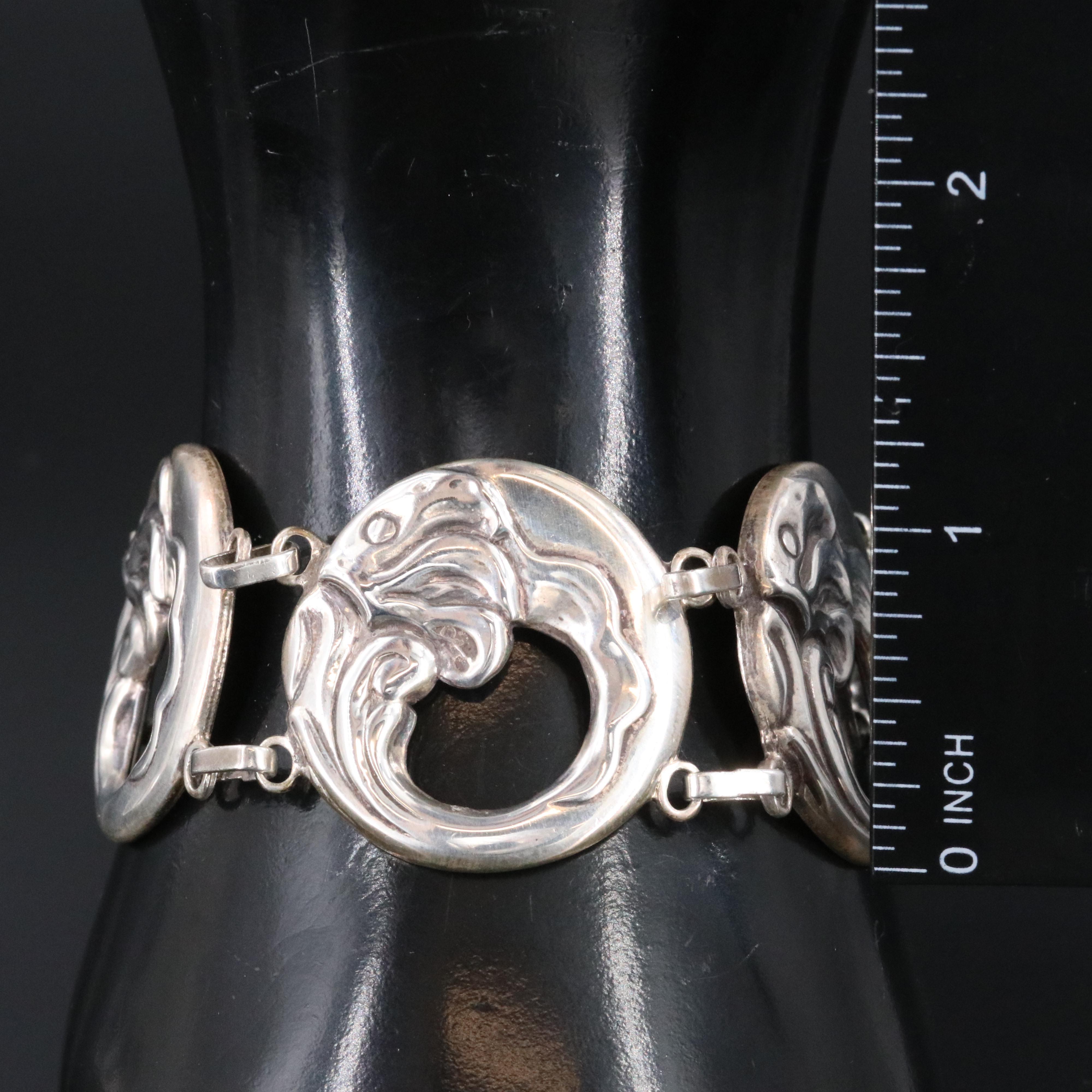 Vintage Norseland by Coro Sterling Fish Link Bracelet