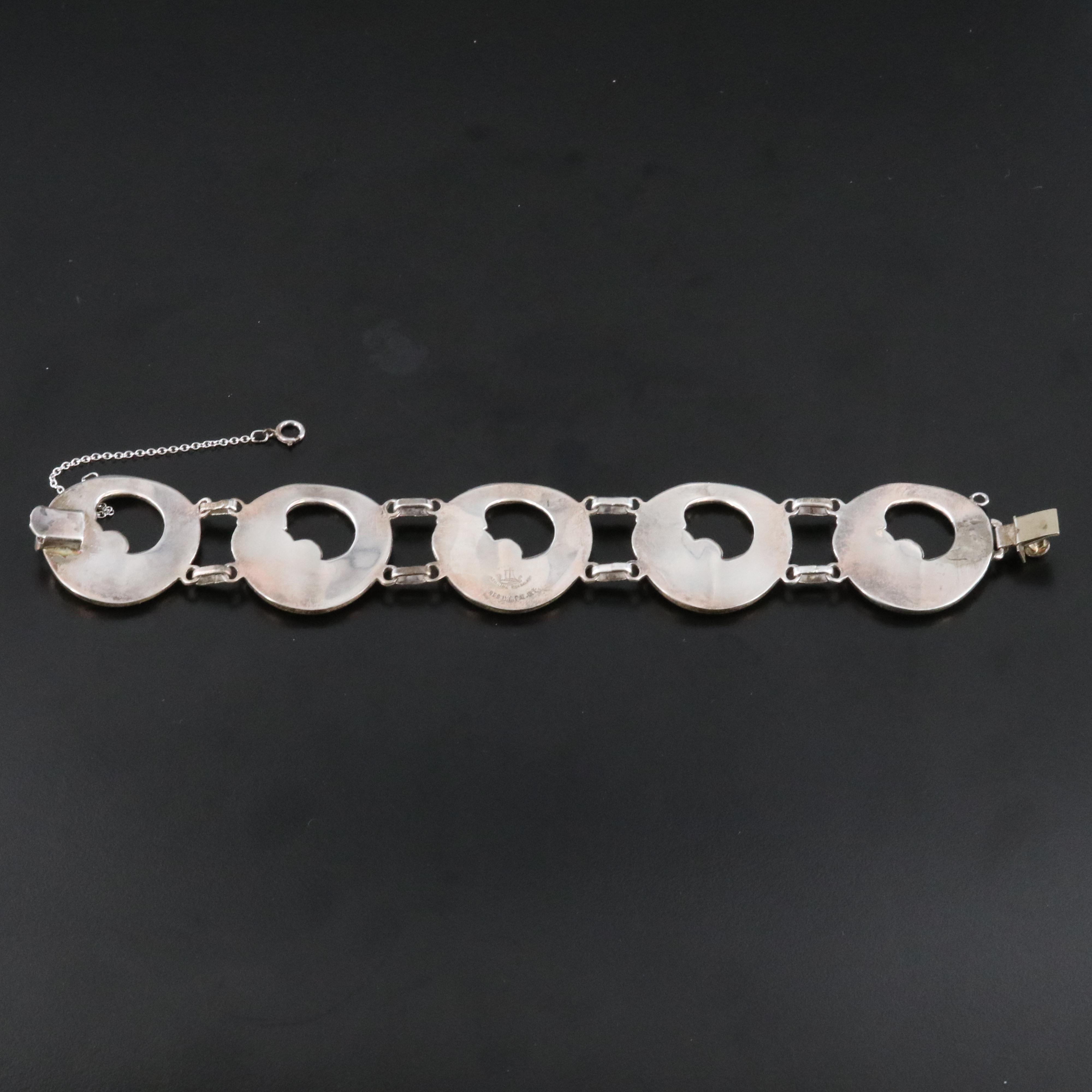 Vintage Norseland by Coro Sterling Fish Link Bracelet