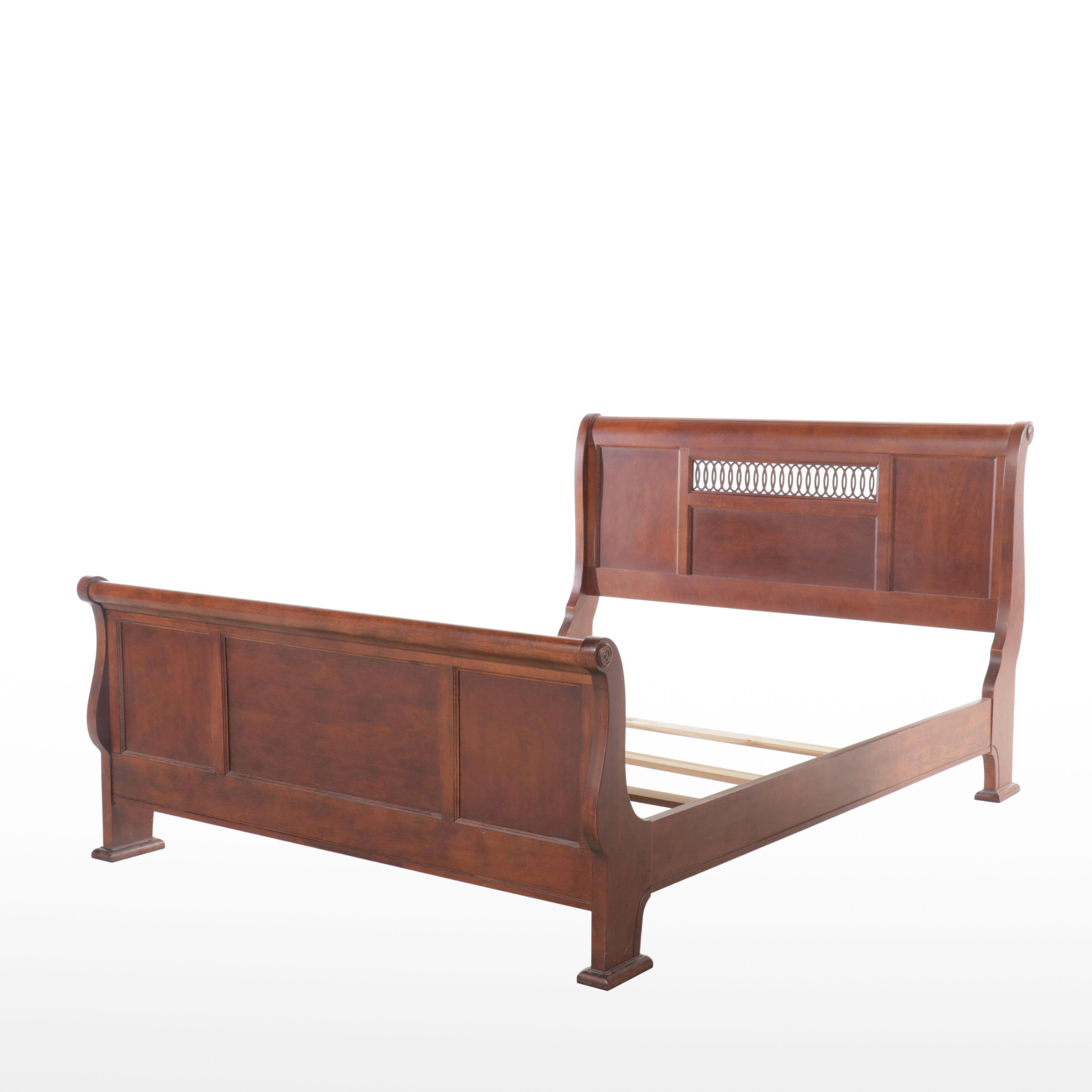 Queen Size Mahogany Sleigh Bed Frame
