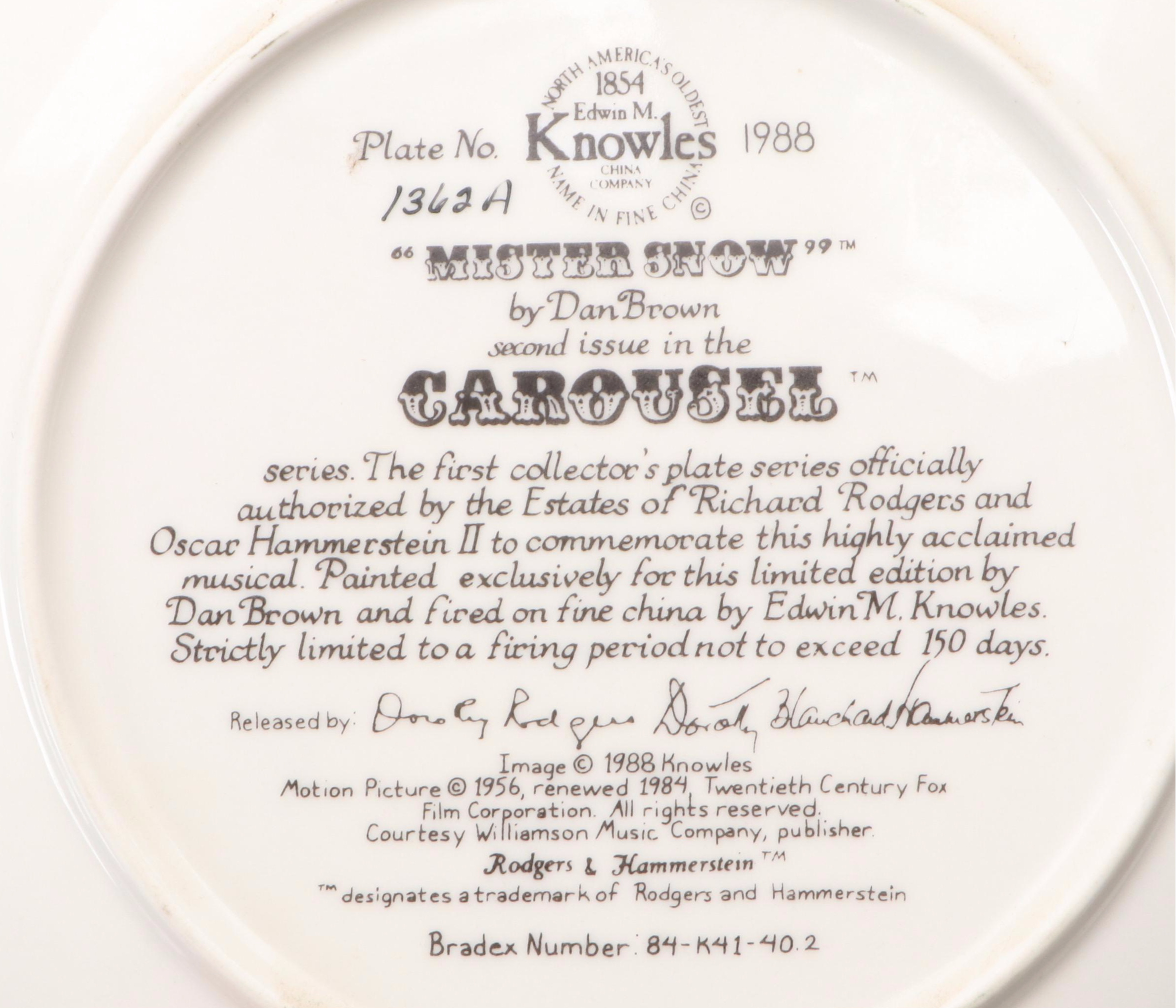 Dan Brown "Carousel" and Other Ceramic Collector Plates