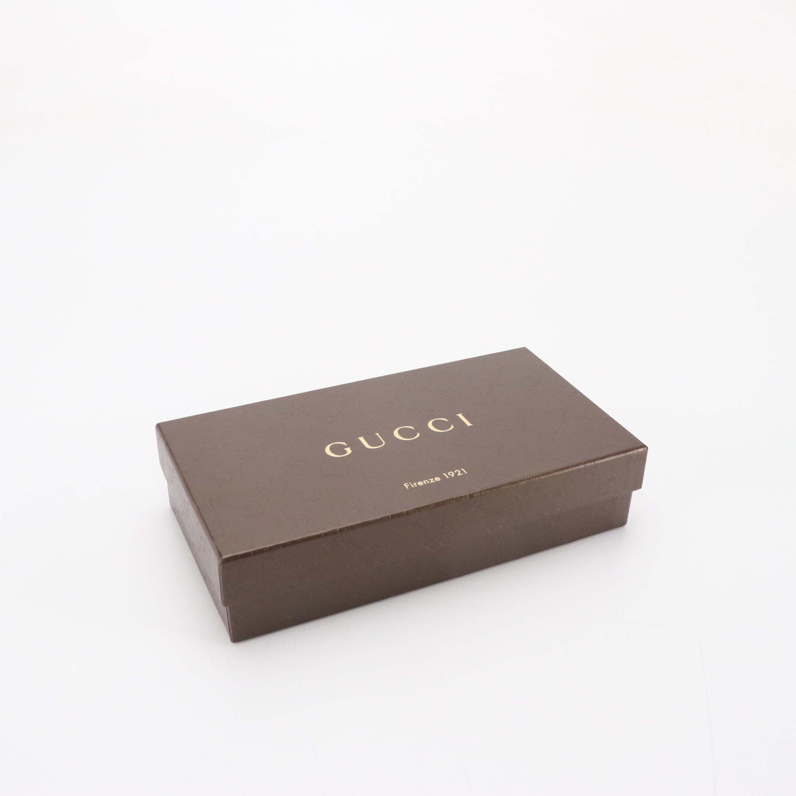 Gucci Continental GG Flap Wallet in Orange Calfskin Leather, With Box