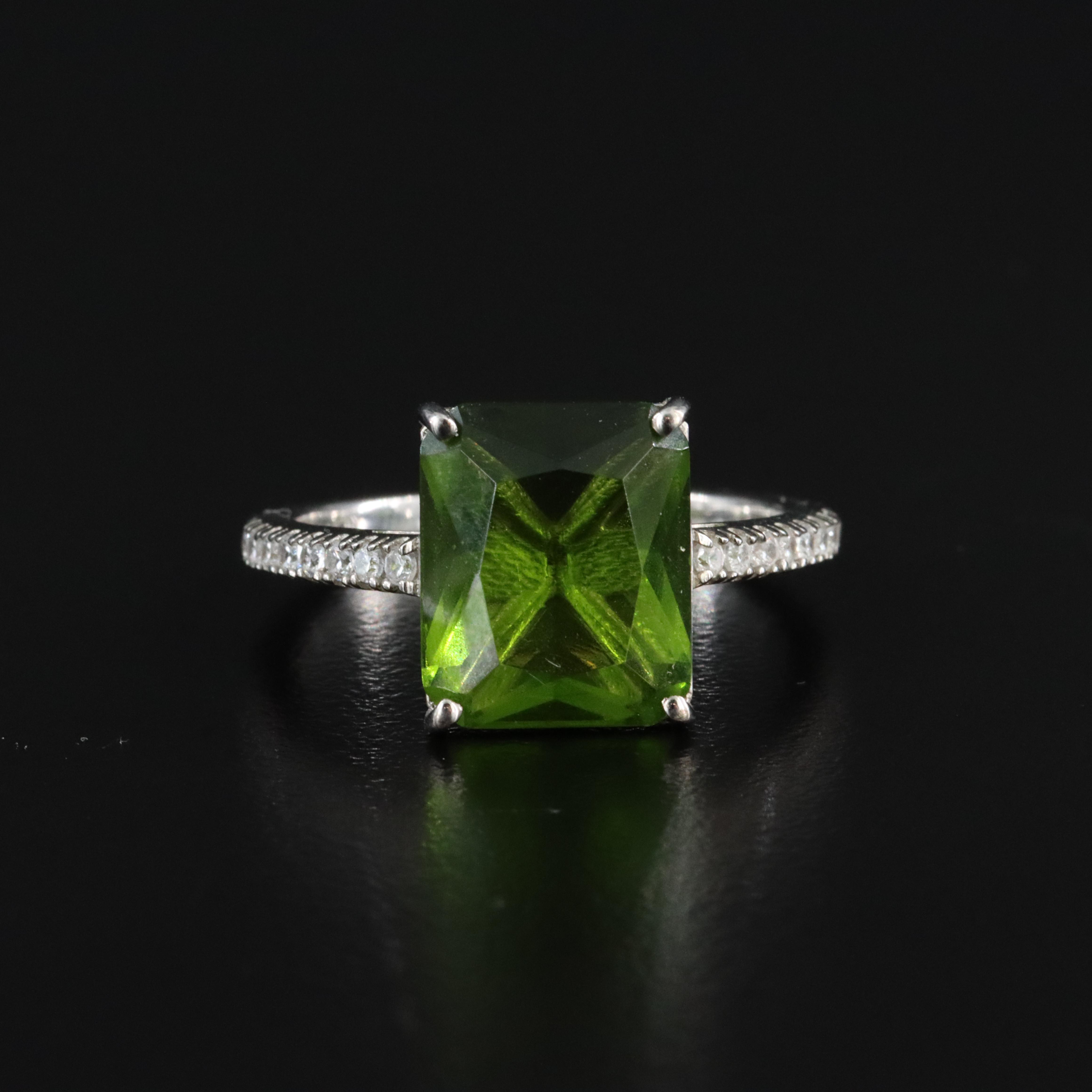 Sterling Rings with Diamonds and Crystal