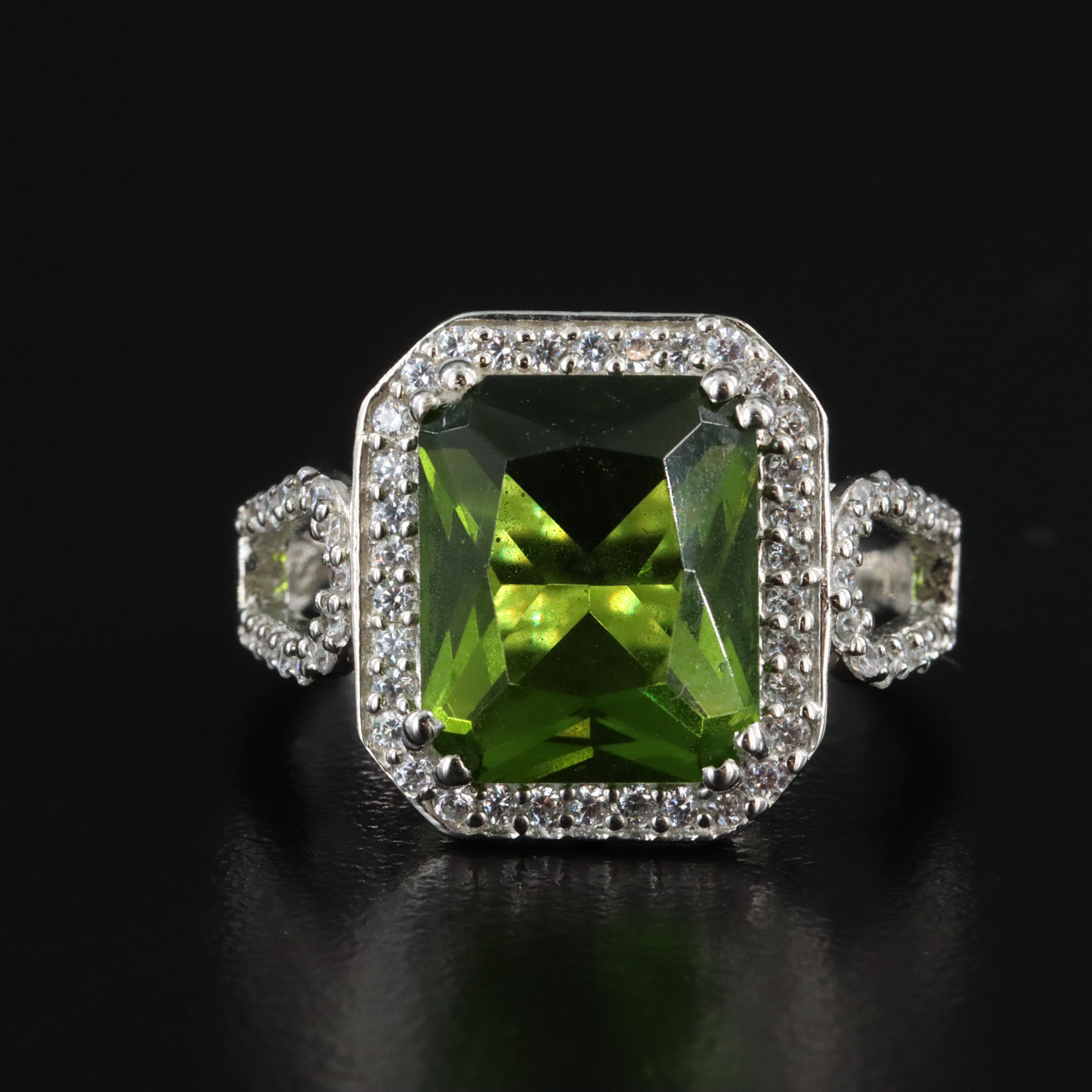 Sterling Rings with Diamonds and Crystal