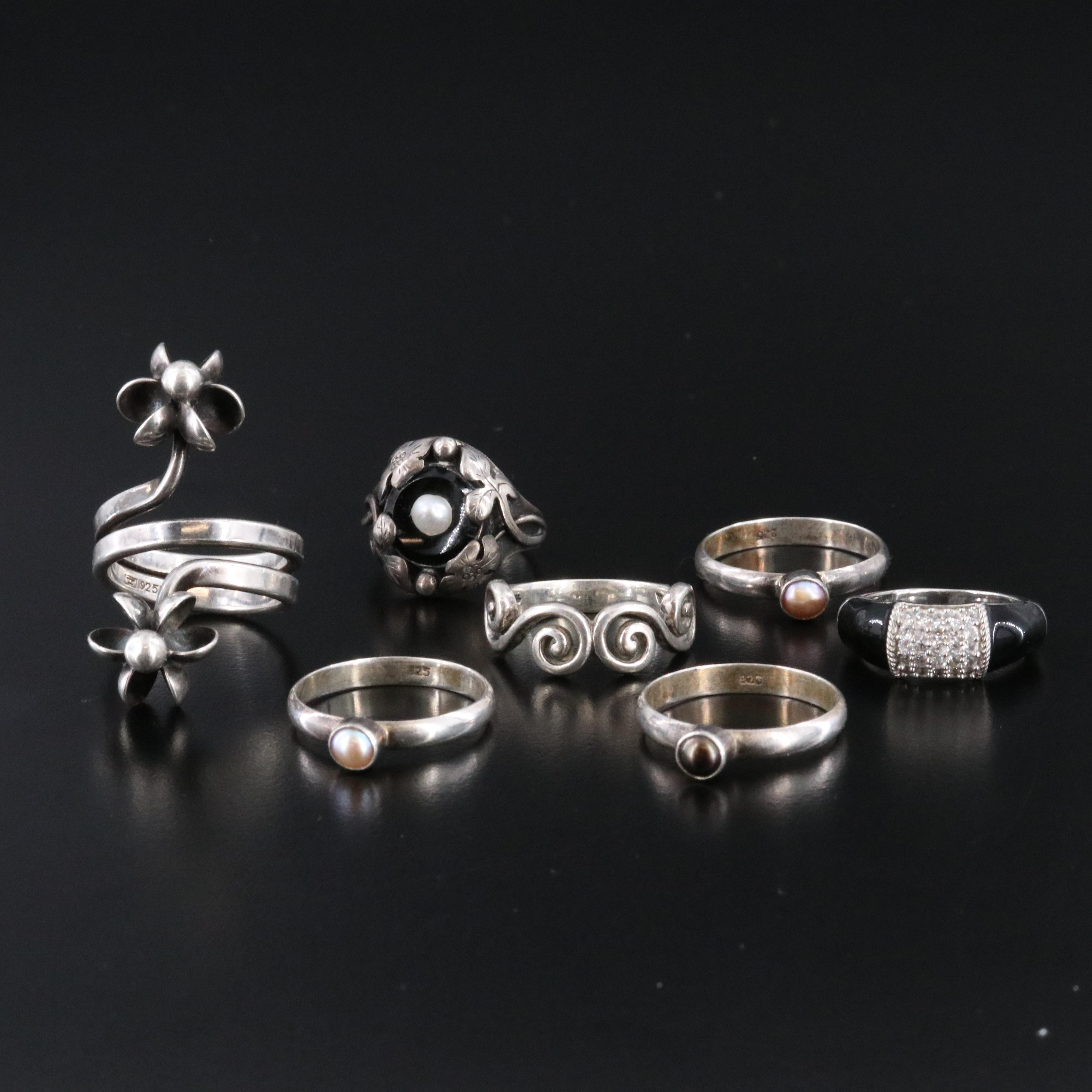 Sterling Jewelry Group Including Gemstones and Scandinavian